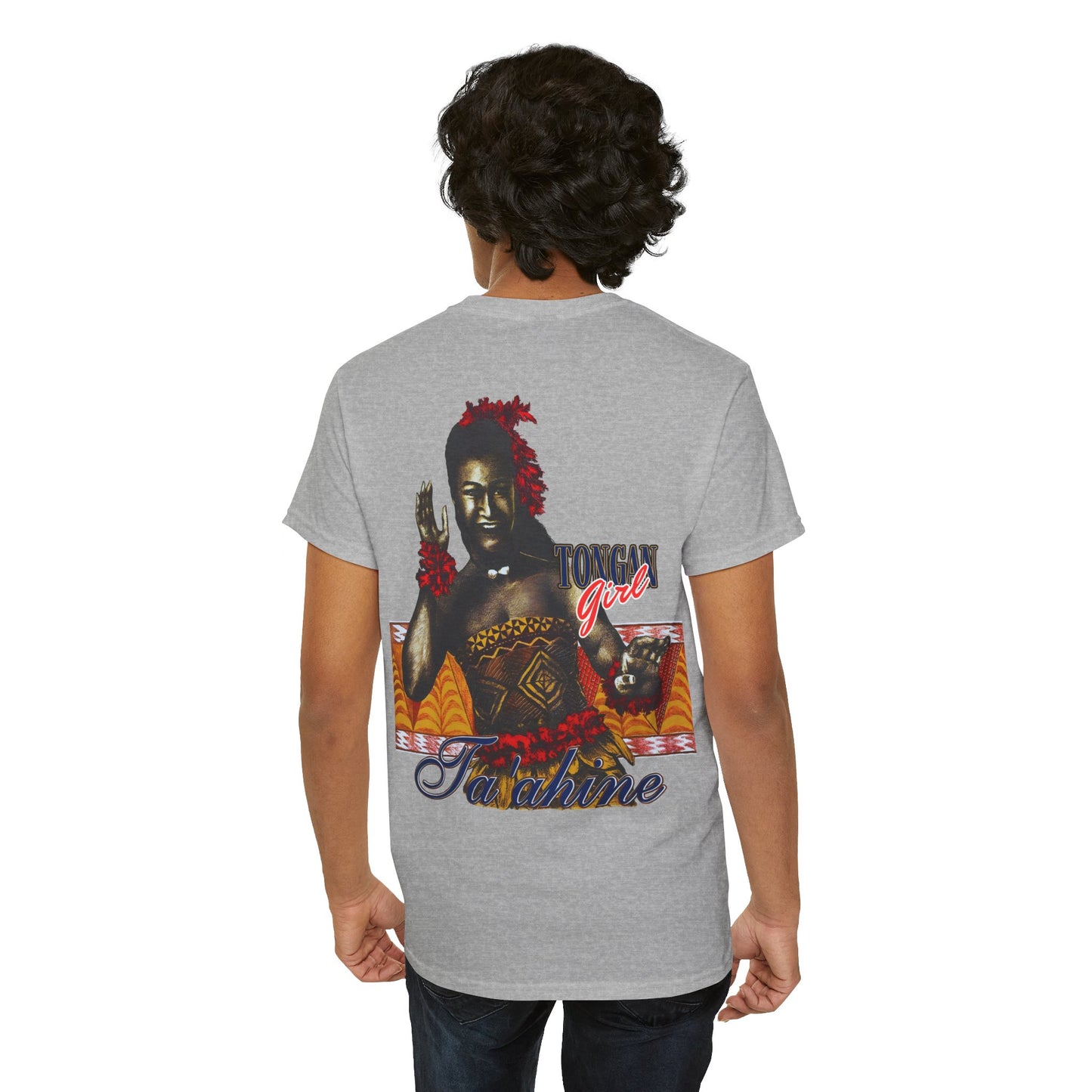 Local Strength Tongan Girl Ta'ahine Vintage Design 90s New Print Unisex Heavy Cotton Tee