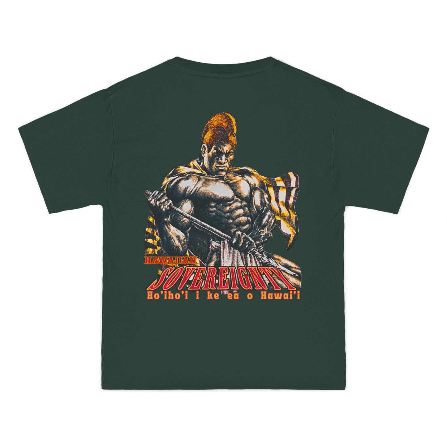 Hawaiian Strength Hawaiian Sovereignty Ho'iho'i i ke ea o Hawai'i Vintage Design 90s New Print Beefy-T® Short-Sleeve T-Shirt
