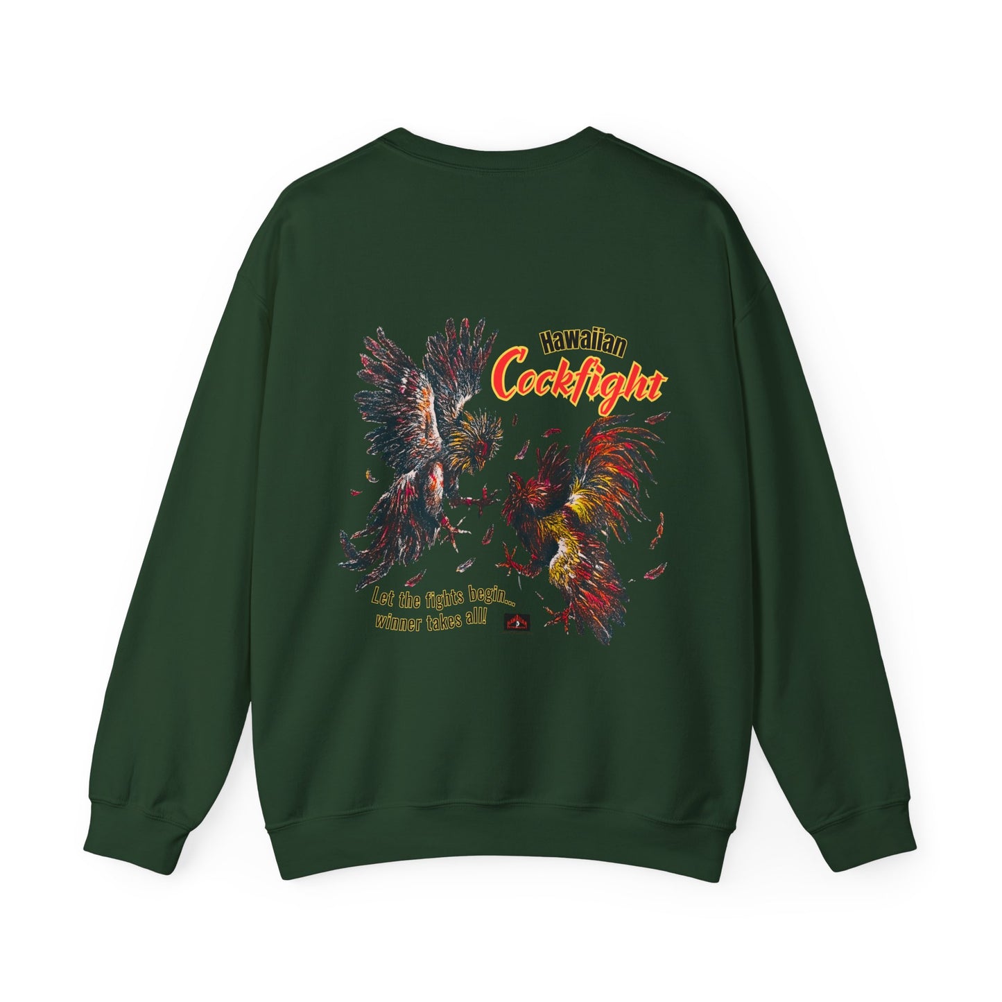 Hawaiian Strength Hawaiian Cockfight Vintage Design 90s New Print Unisex Heavy Blend™ Crewneck Sweatshirt