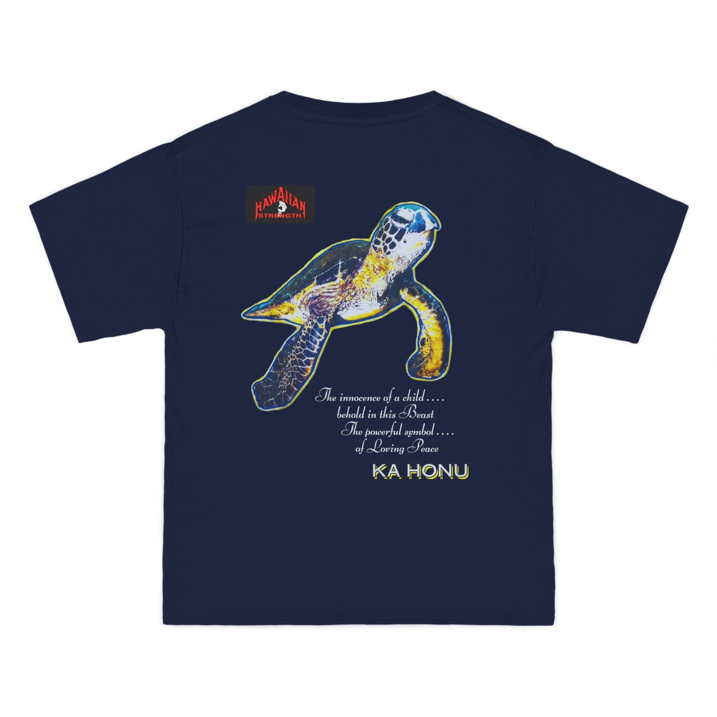 Hawaiian Strength Ka Honu Vintage Design 90s New Print Beefy-T® Short-Sleeve T-Shirt