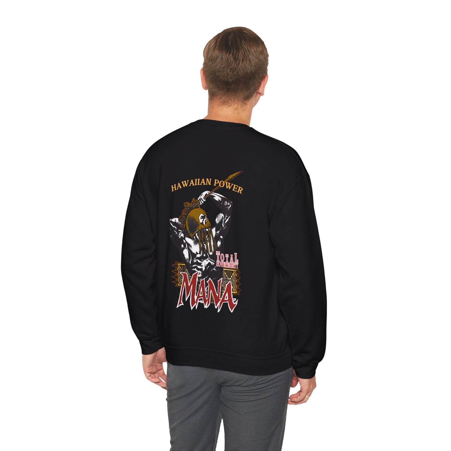 Hawaiian Strength Hawaiian Power Mana Total Sovereignty Vintage Design 90s New Print Unisex Heavy Blend™ Crewneck Sweatshirt