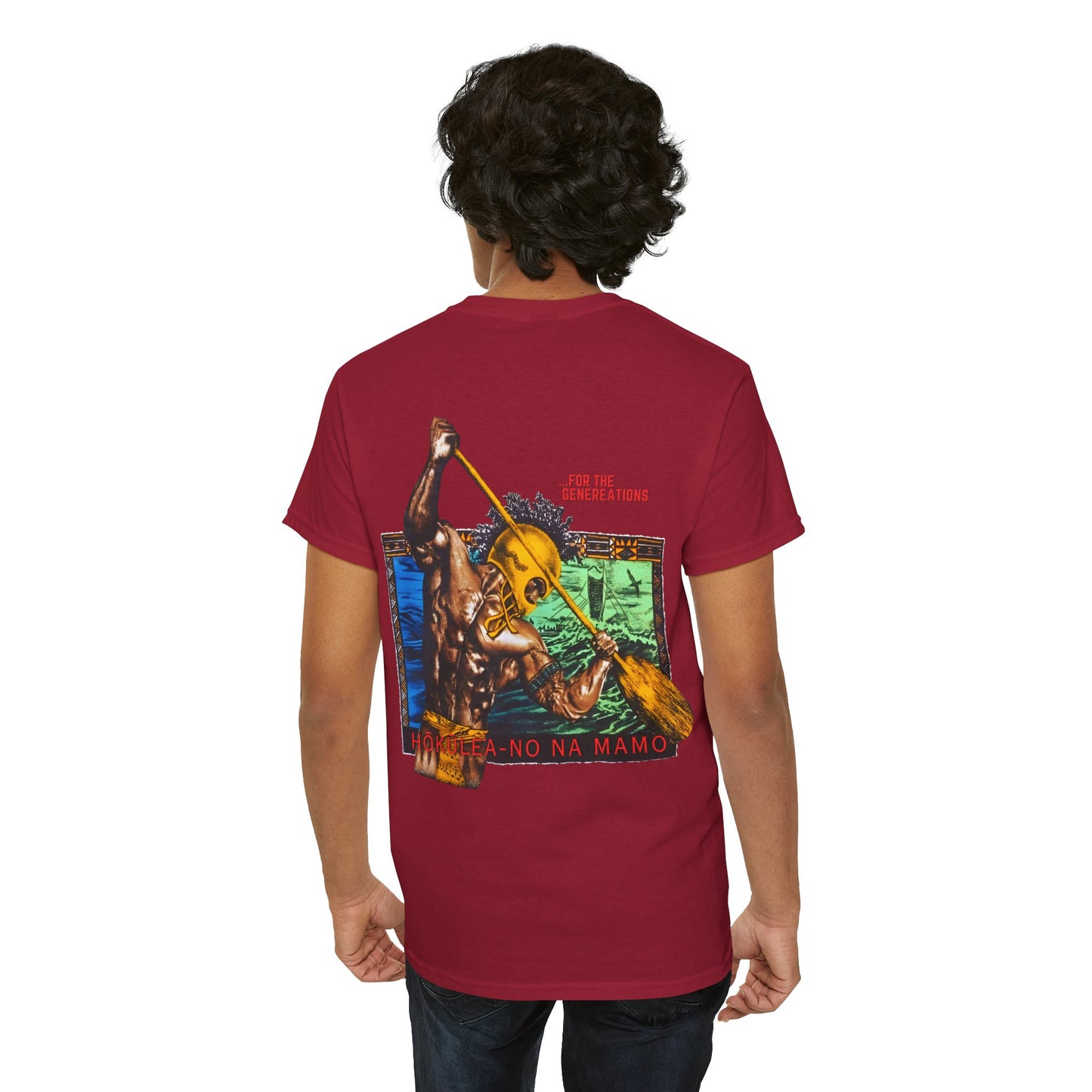 Hawaiian Strength For The Generations Hokulea-no Na Mamo Vintage Design 90s New Print T-shirt Unisex Heavy Cotton Tee