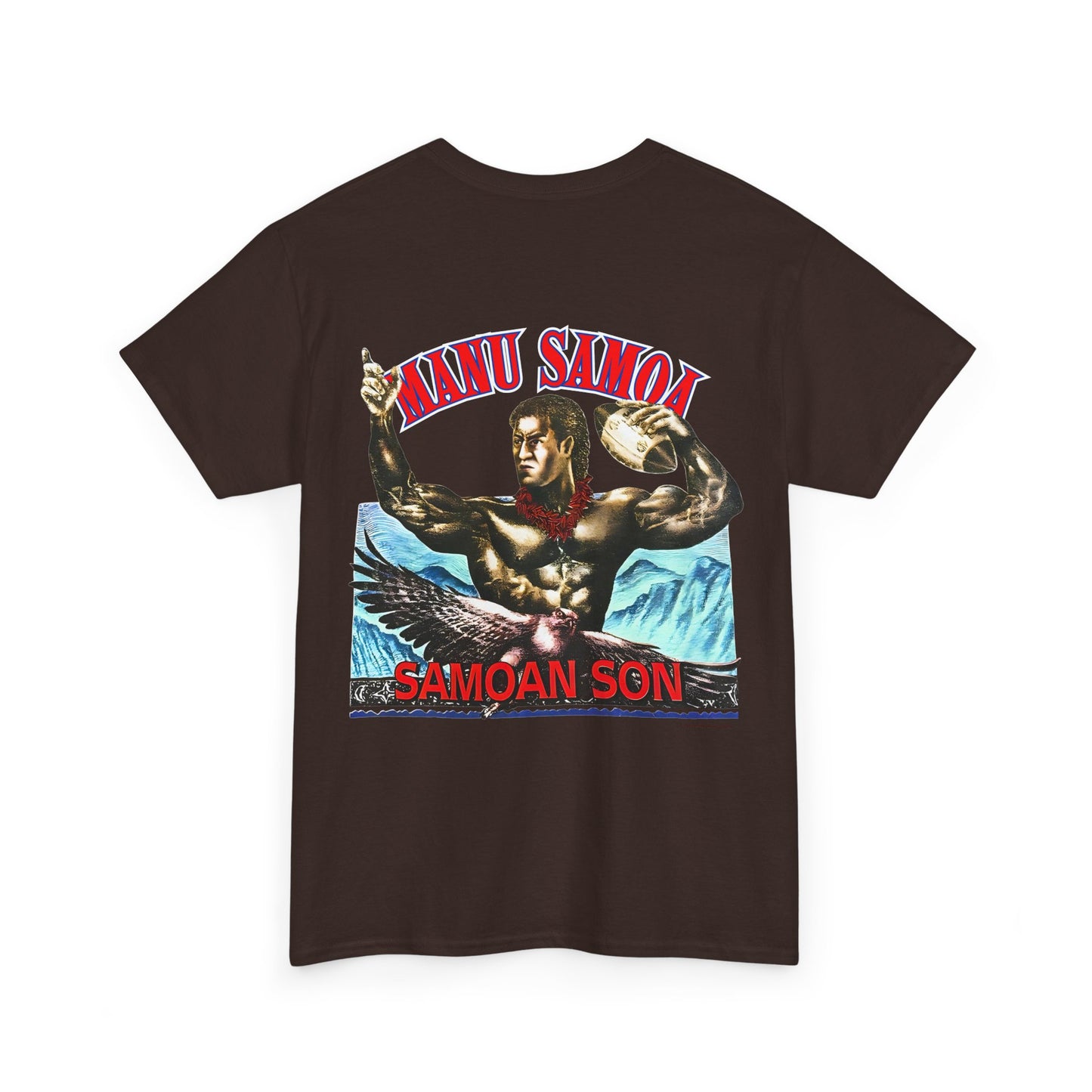 Samoan Strength Manu Samoa Samoan Son Vintage 90s Design New Print Unisex Heavy Cotton Tee
