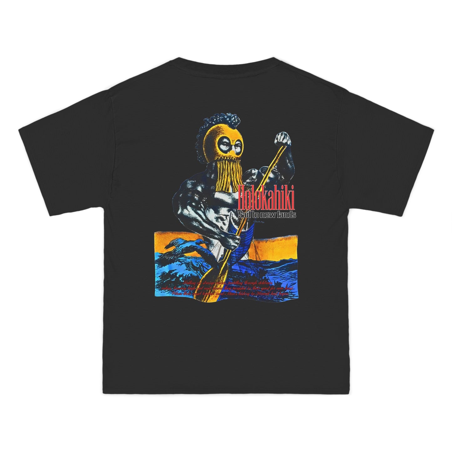 Hawaiian Strength Holokahiki Sail to New Lands Vintage Design 90s New Print Beefy-T® Short-Sleeve T-Shirt