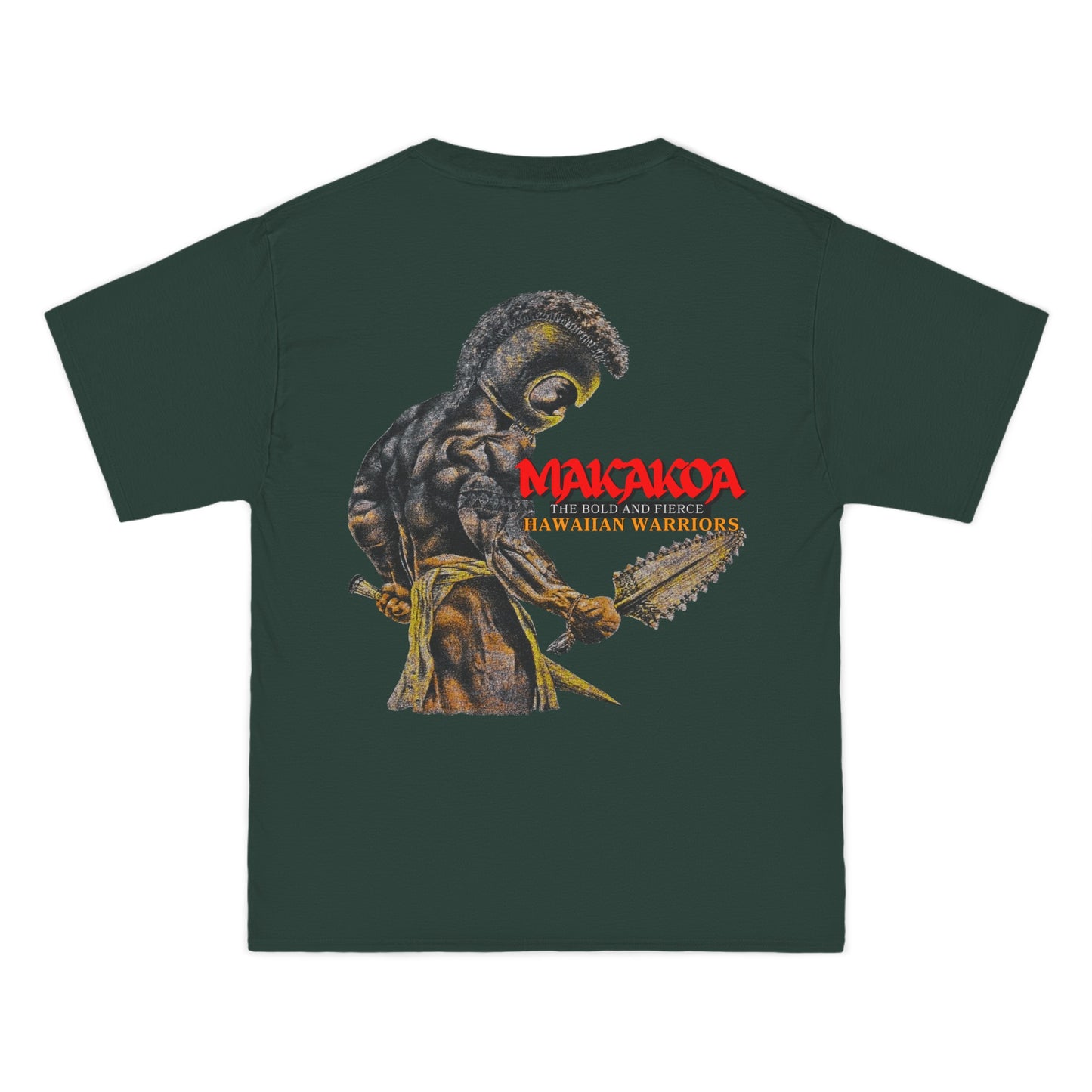 Hawaiian Strength Makakoa The Bold and Fierce Hawaiian Warriors Vintage Design 90s New Print Beefy-T® Short-Sleeve T-Shirt