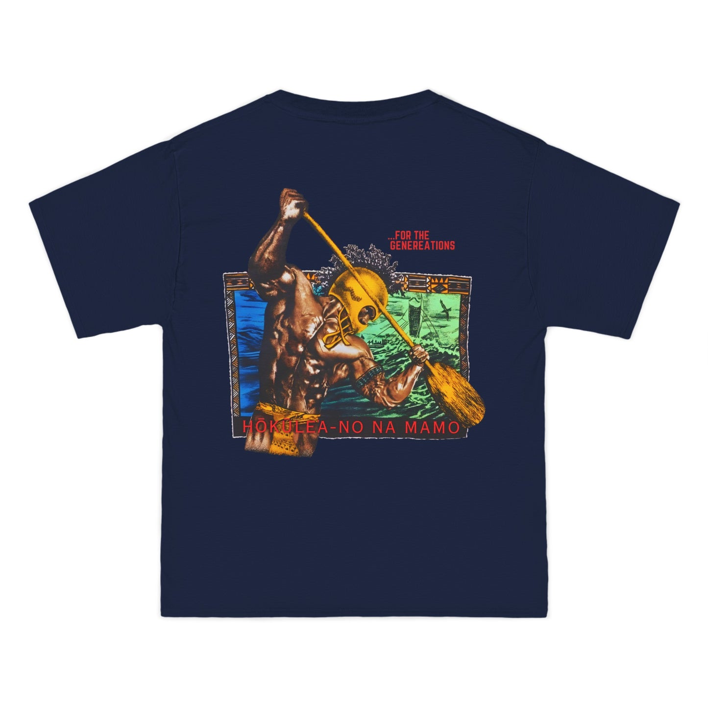 Hawaiian Strength For The Generations Hokulea-no Na Mamo Vintage Design 90s New Print Beefy-T® Short-Sleeve T-Shirt