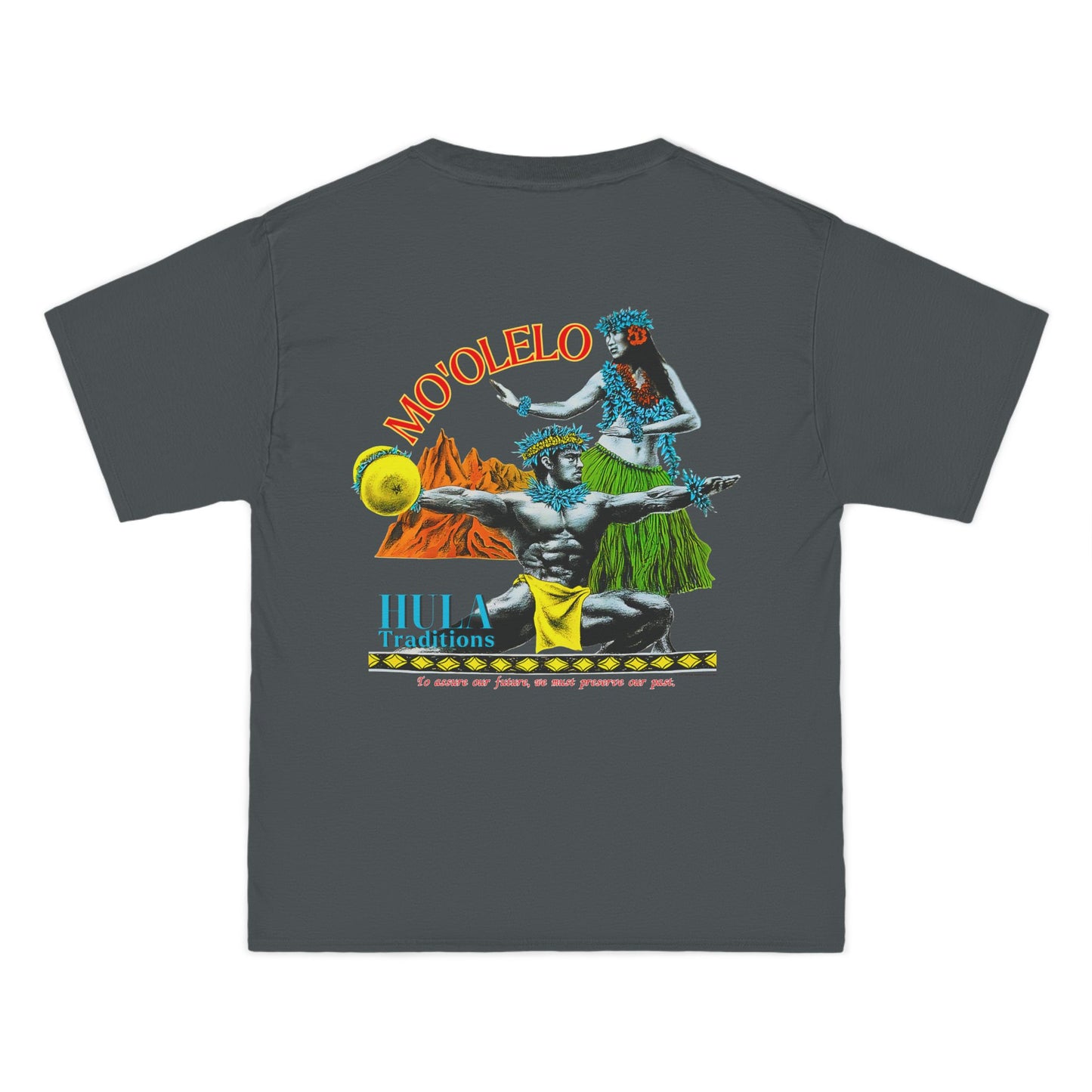 Hawaiian Strength Mo'olelo Hula Traditions Vintage Design 90s New Print Beefy-T® Short-Sleeve T-Shirt