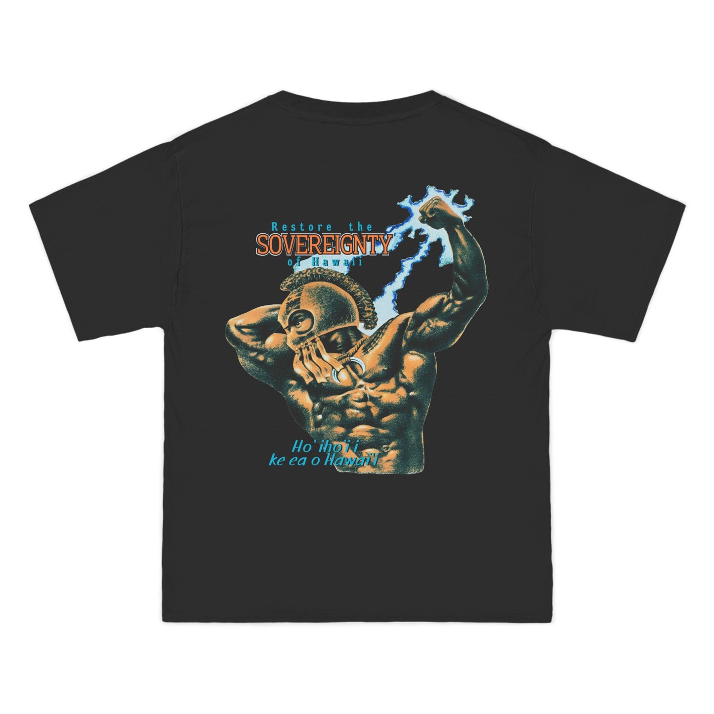 Hawaiian Strength Restore The Sovereignty of Hawaii Ho'iho'i i Ke Ea o Hawai'i Vintage Design 90s New Print Beefy-T® Short-Sleeve T-Shirt