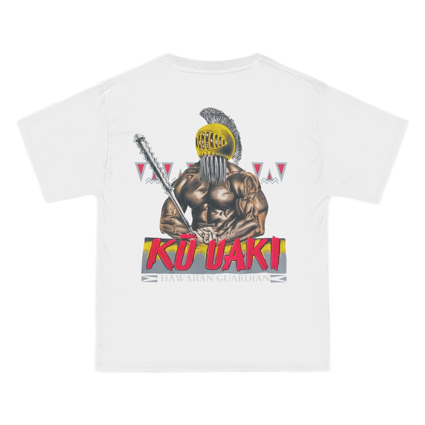 Hawaiian Strength Hawaiian Guardian Ku Uaki Vintage Design 90s New Print Beefy-T® Short-Sleeve T-Shirt