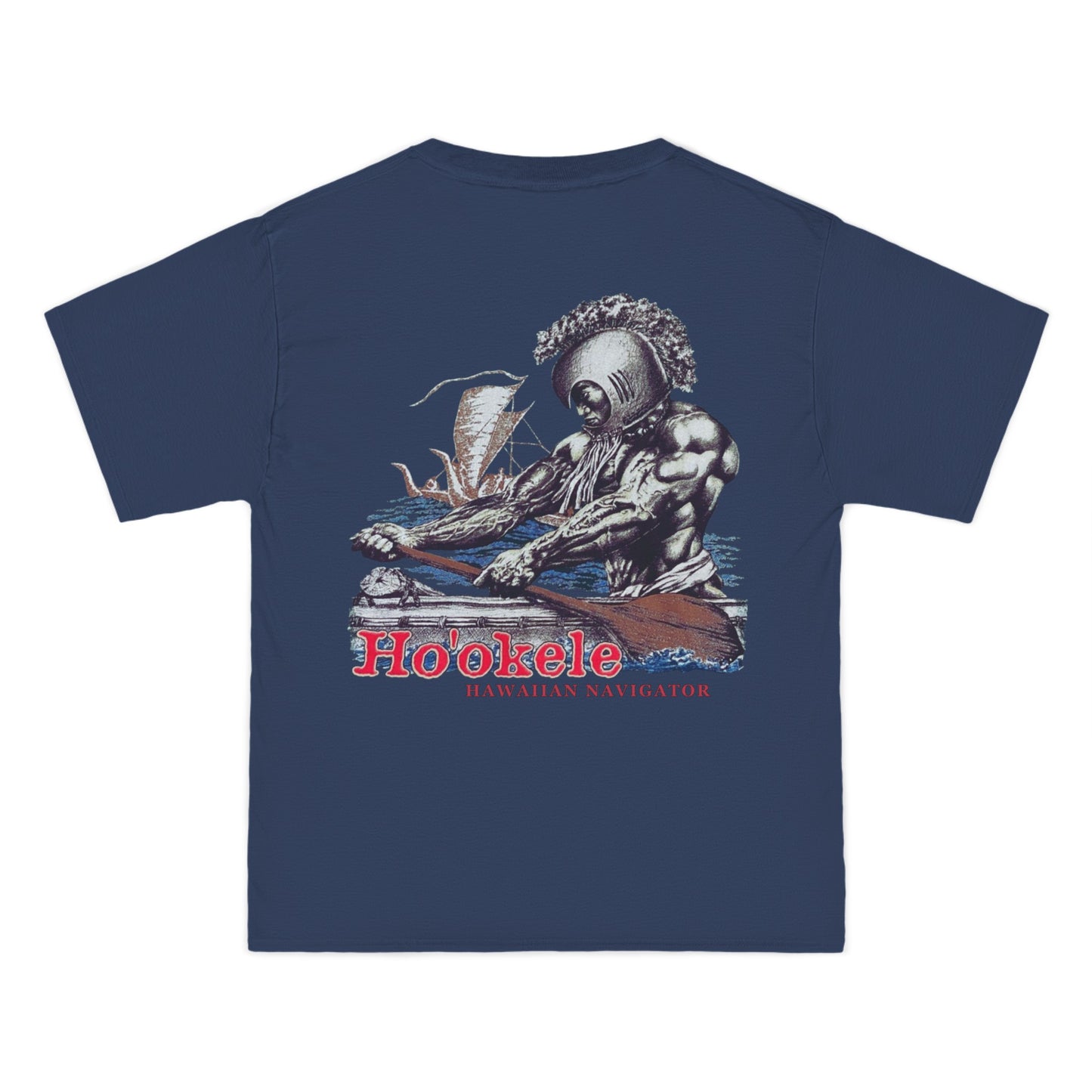 Hawaiian Strength Ho'okele Hawaiian Navigator Vintage Design 90s New Print Beefy-T® Short-Sleeve T-Shirt