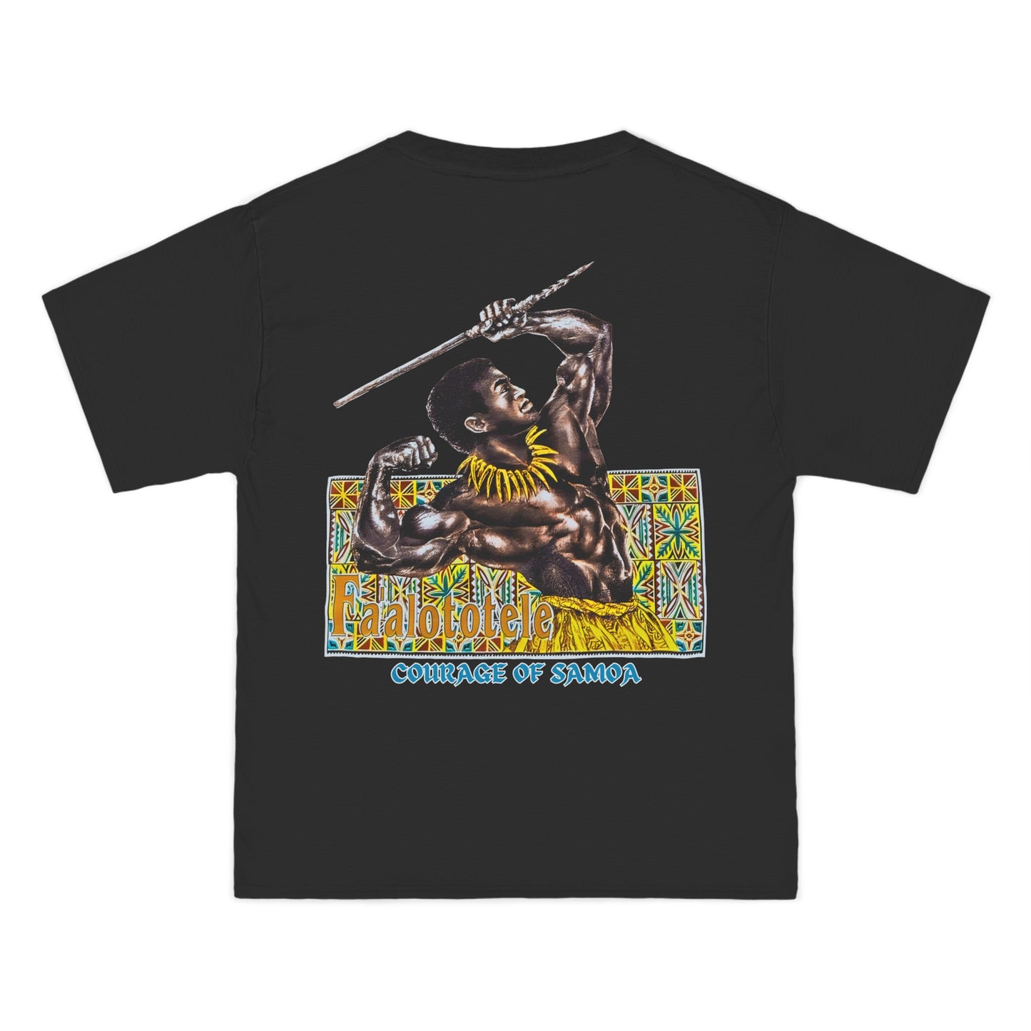Samoan Strength Faalototele Courage of Samoa Vintage Design 90s New Print Beefy-T® Short-Sleeve T-Shirt