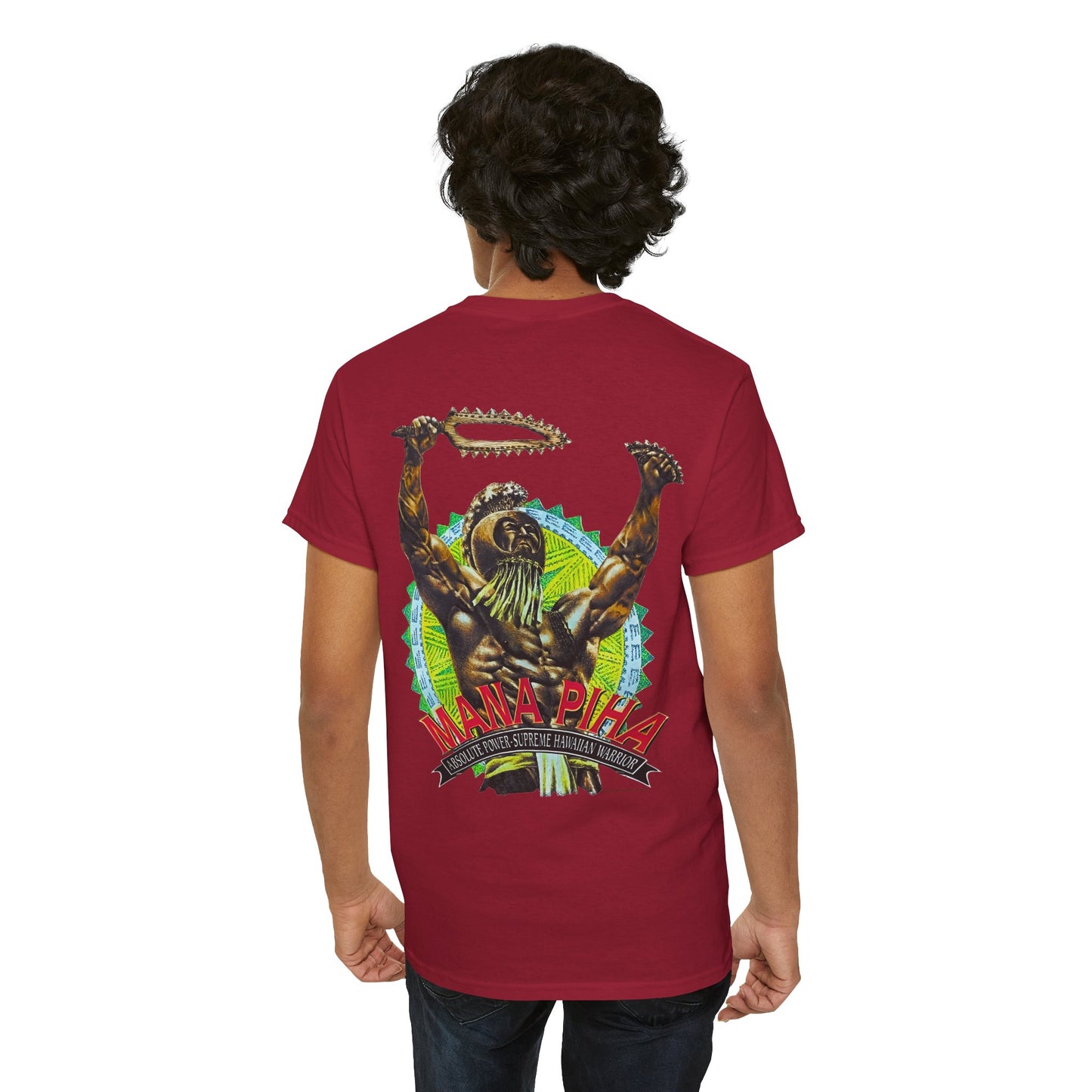 Hawaiian Strength Mana Piha Vintage Design 90s New Print Unisex Heavy Cotton Tee
