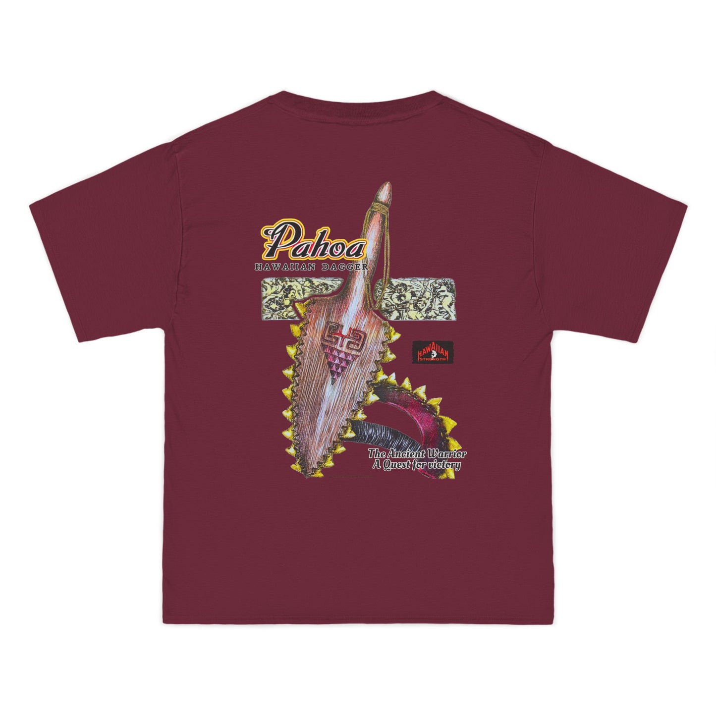 Hawaiian Strength Pahoa Hawaiian Dagger Vintage 90s Design New Print Beefy-T® Short-Sleeve T-Shirt