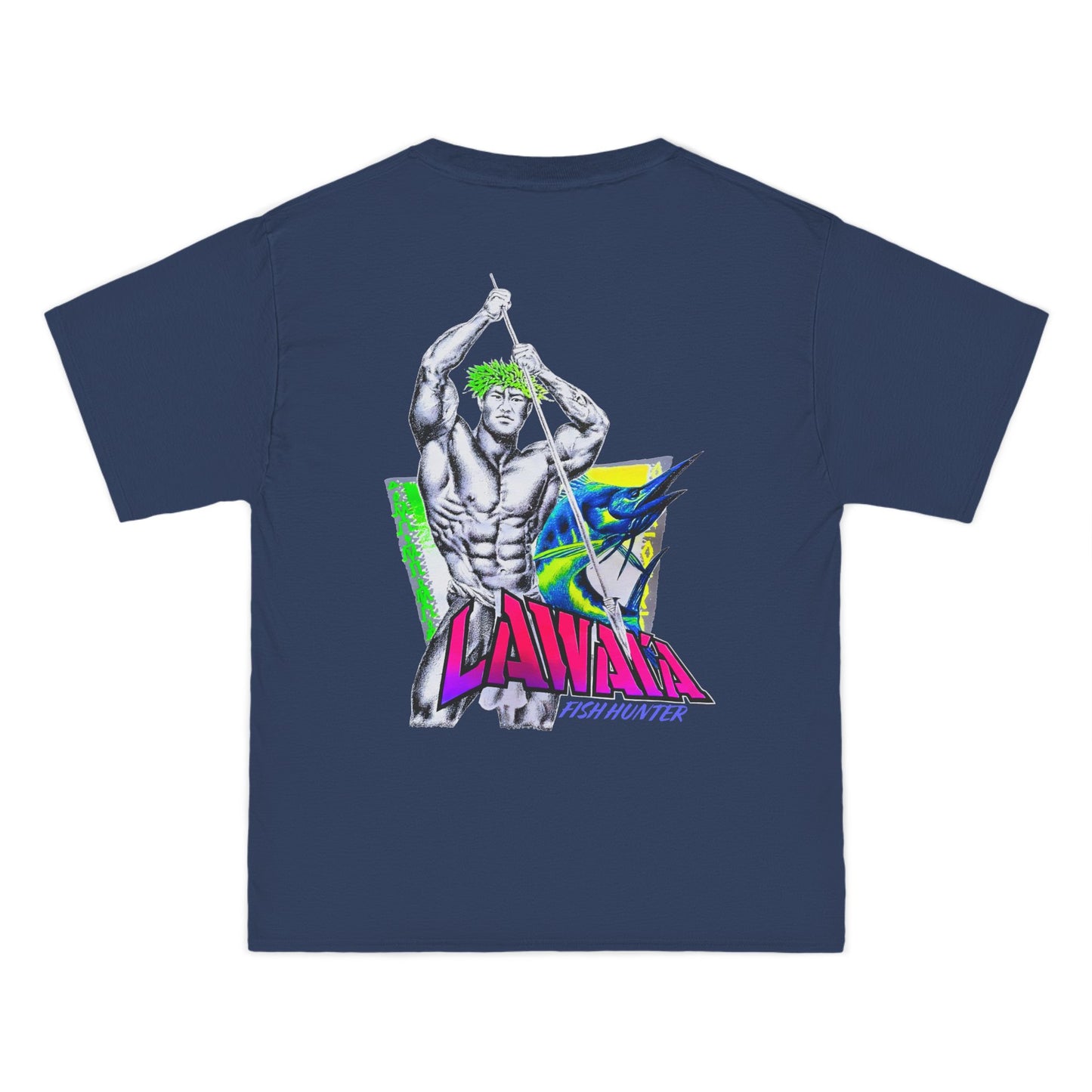 Hawaiian Strength Lawai'a Fish Hunter Vintage Design 90s New Print Beefy-T® Short-Sleeve T-Shirt