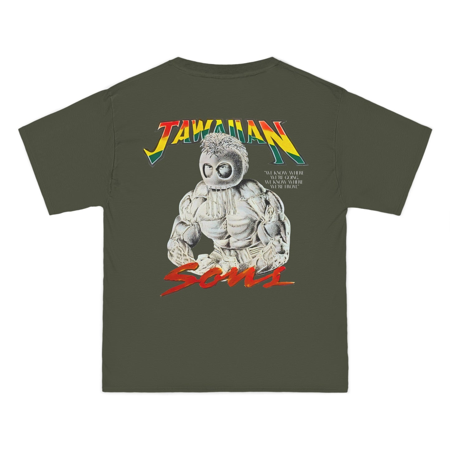 Jawaiian Strenght Jawaiian Sons Vintage Design 90s New Print Beefy-T® Short-Sleeve T-Shirt
