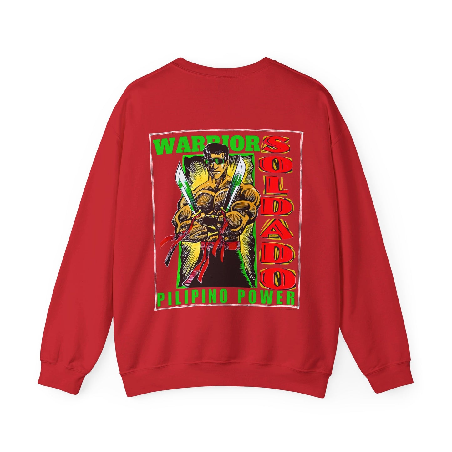Filipino Strength Soldado Warrior Pilipino Power Vintage Design 90s New Print Unisex Heavy Blend™ Crewneck Sweatshirt