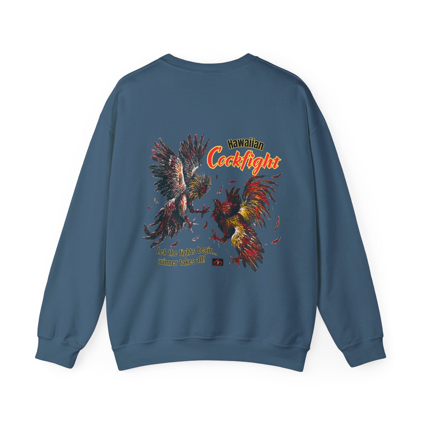 Hawaiian Strength Hawaiian Cockfight Vintage Design 90s New Print Unisex Heavy Blend™ Crewneck Sweatshirt