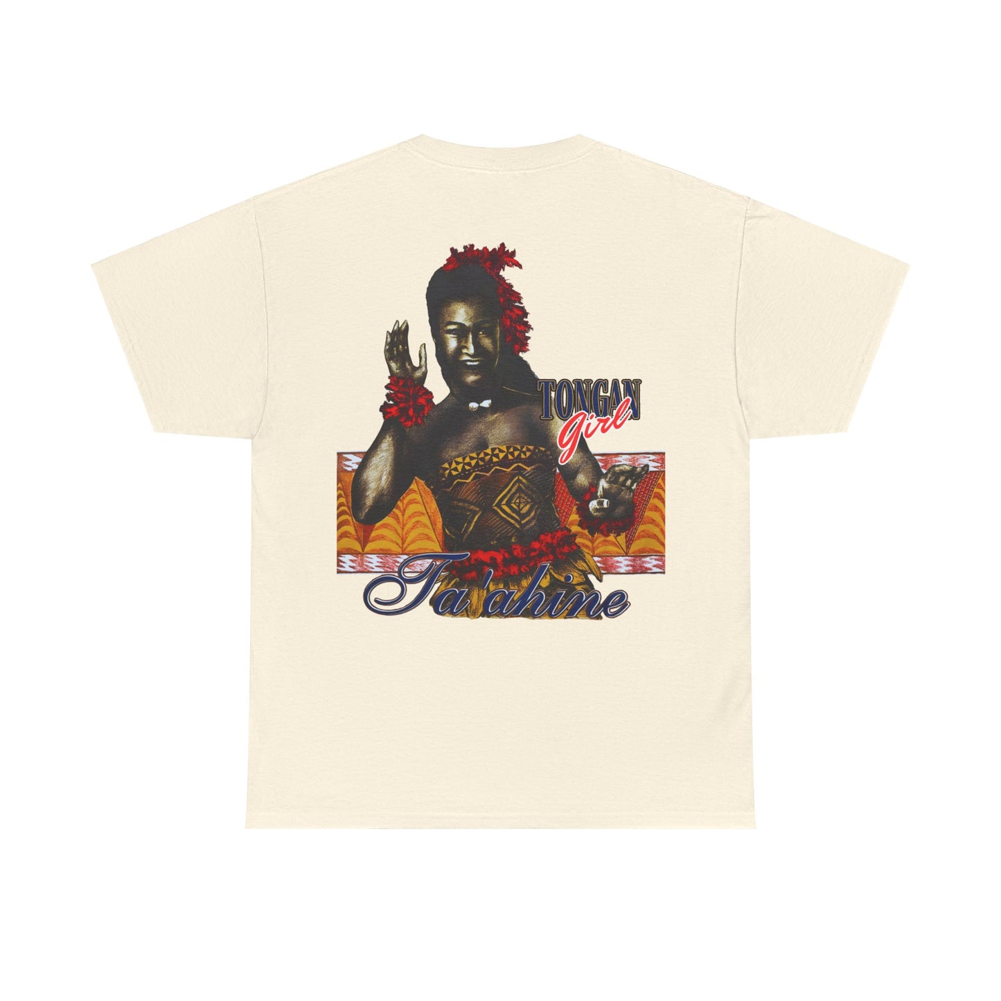 Local Strength Tongan Girl Ta'ahine Vintage Design 90s New Print Unisex Heavy Cotton Tee