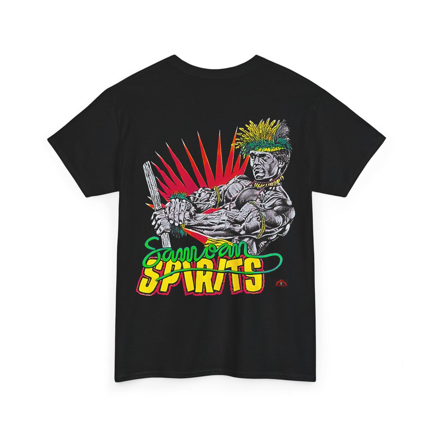 Samoan Strength Samoan Spirits Vintage 90s Design New Print Unisex Heavy Cotton Tee