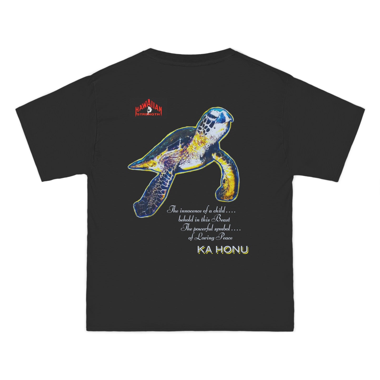 Hawaiian Strength Ka Honu Vintage Design 90s New Print Beefy-T® Short-Sleeve T-Shirt