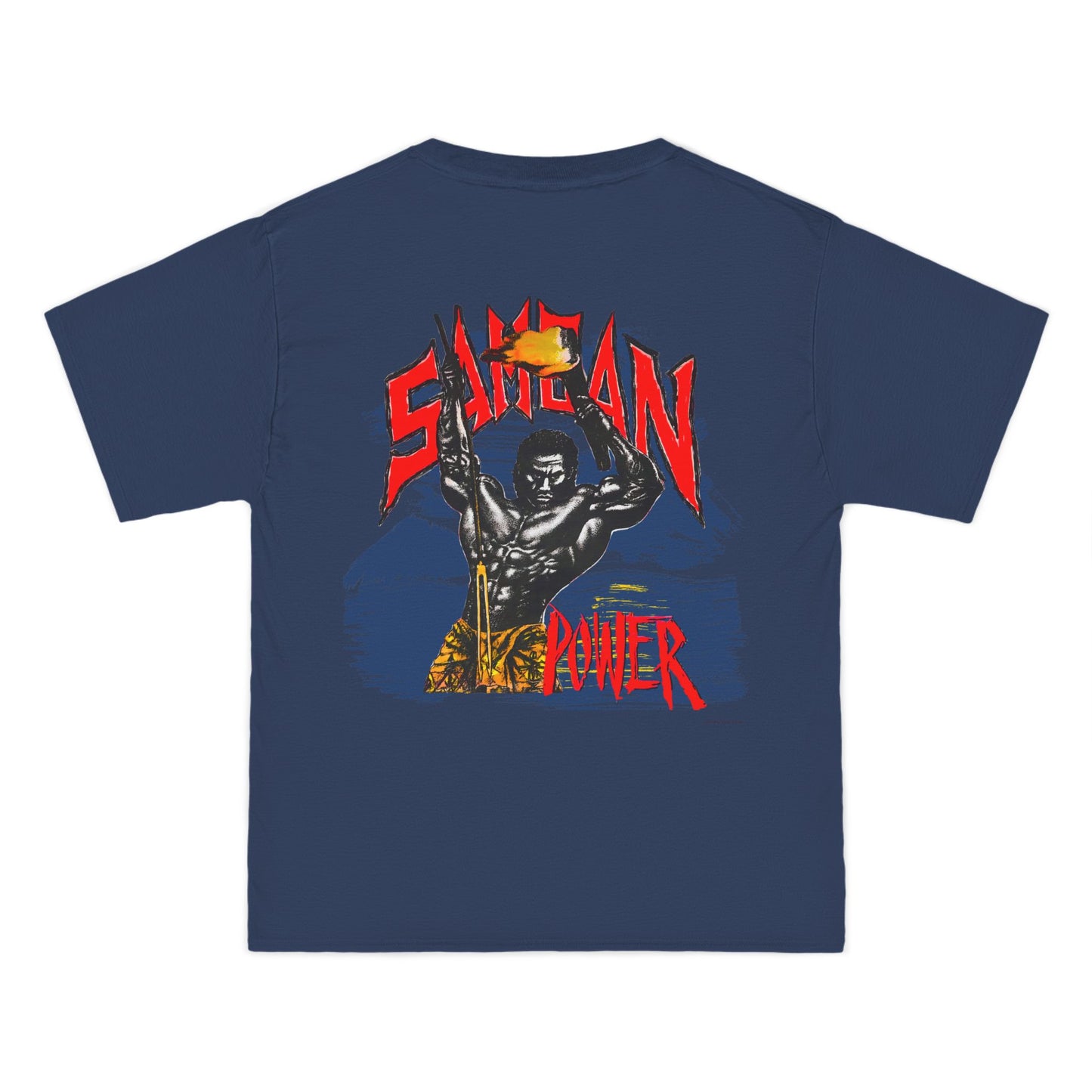Samoan Strength Samoan Power Vintage Design 90s New Print Beefy-T® Short-Sleeve T-Shirt