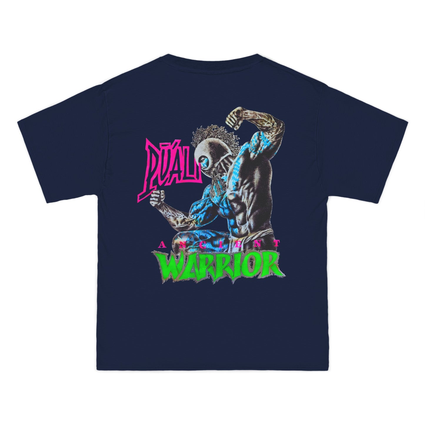 Hawaiian Strength Puali Ancient Warrior Vintage Design 90s New Print Beefy-T® Short-Sleeve T-Shirt