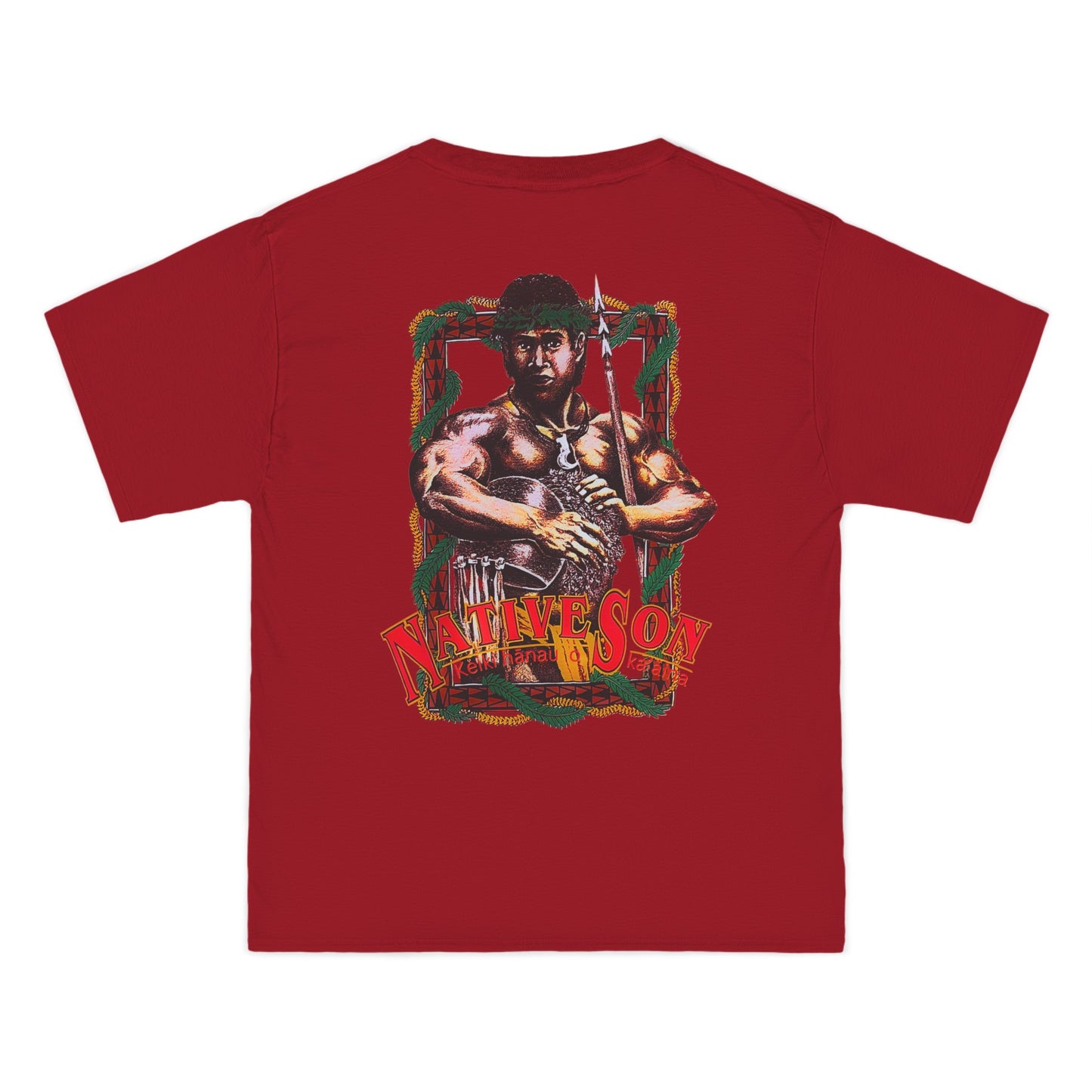 Hawaiian Strength Native Son Keiki Hanau o Ka'aina Vintage Design 90s New Print Beefy-T® Short-Sleeve T-Shirt