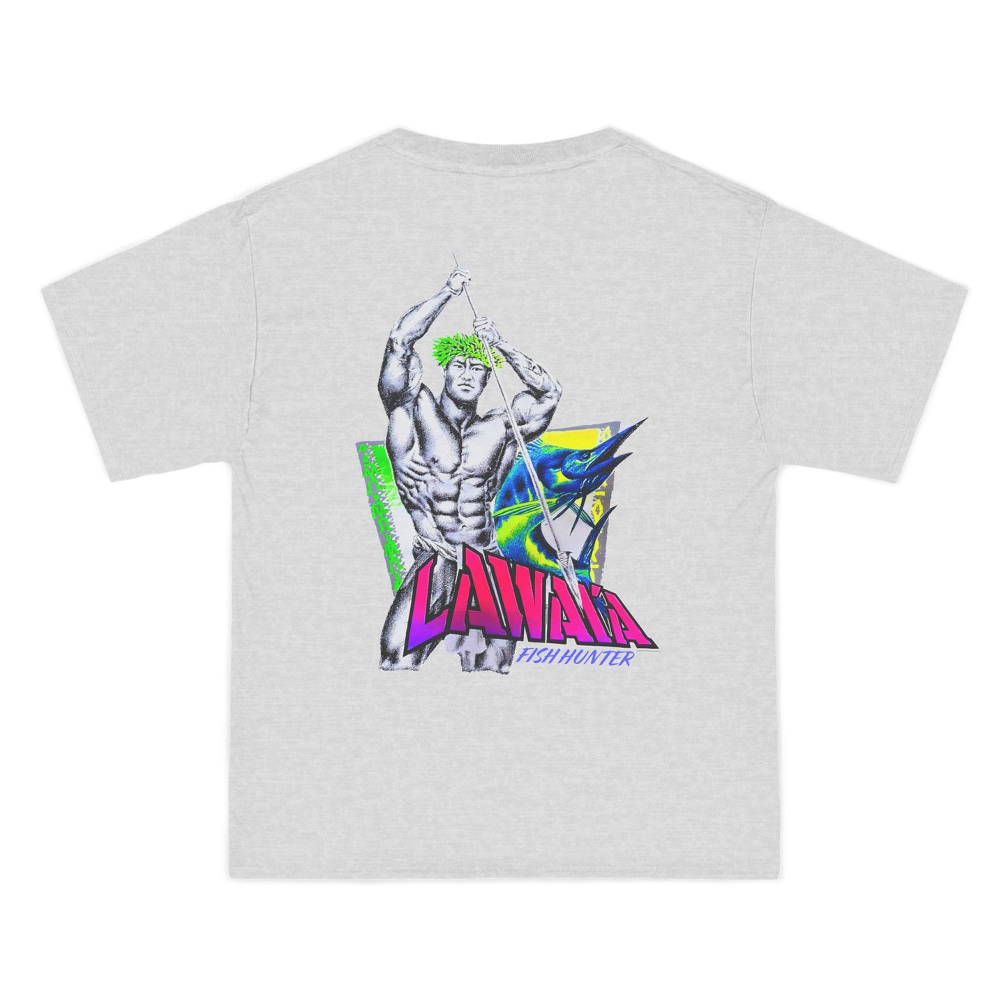 Hawaiian Strength Lawai'a Fish Hunter Vintage Design 90s New Print Beefy-T® Short-Sleeve T-Shirt