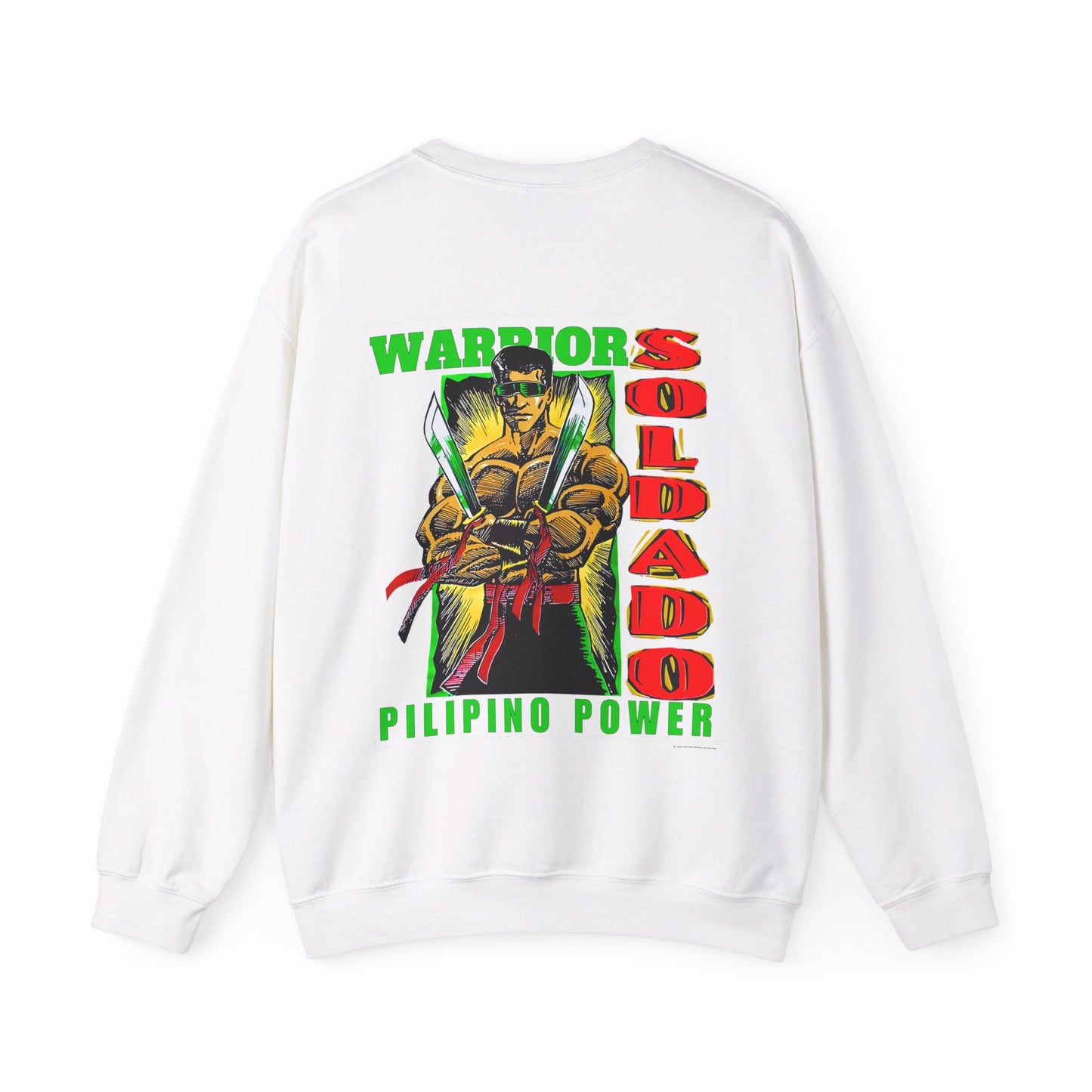 Filipino Strength Soldado Warrior Pilipino Power Vintage Design 90s New Print Unisex Heavy Blend™ Crewneck Sweatshirt