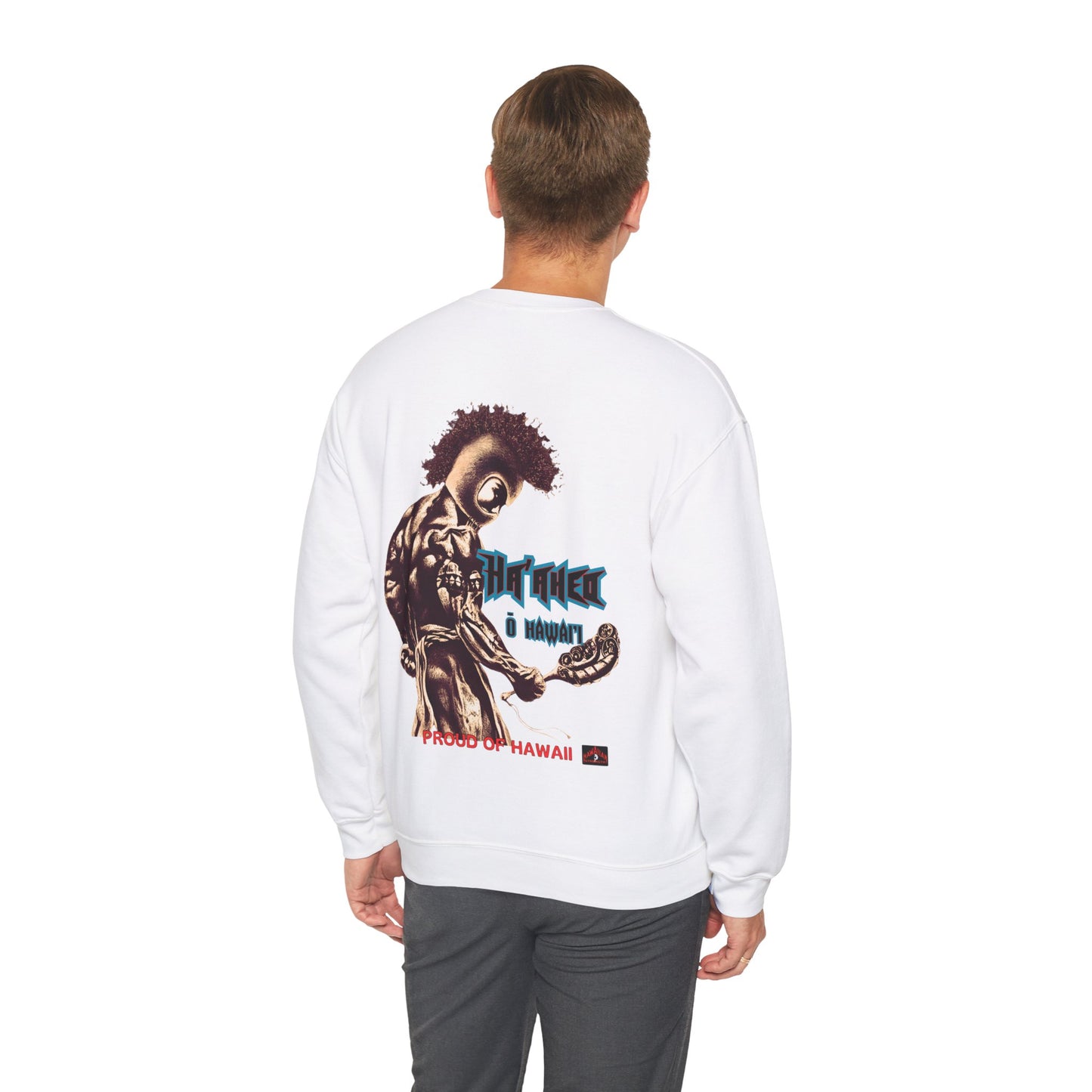 Hawaiian Strength Proud of Hawaii Ha'aheo o Hawai'i Vintage Design 90s New Print Unisex Heavy Blend™ Crewneck Sweatshirt