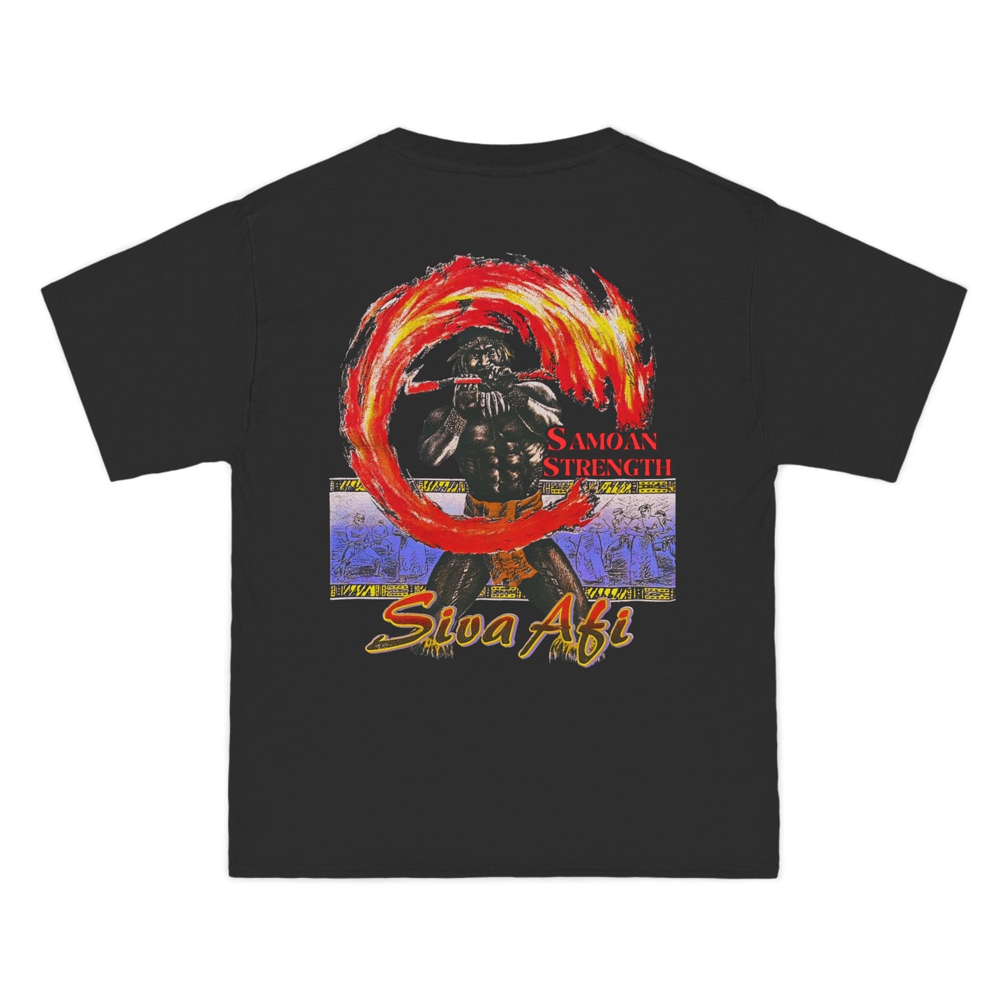 Samoan Strength Siva Afi Vintage Design 90s New Print Beefy-T® Short-Sleeve T-Shirt
