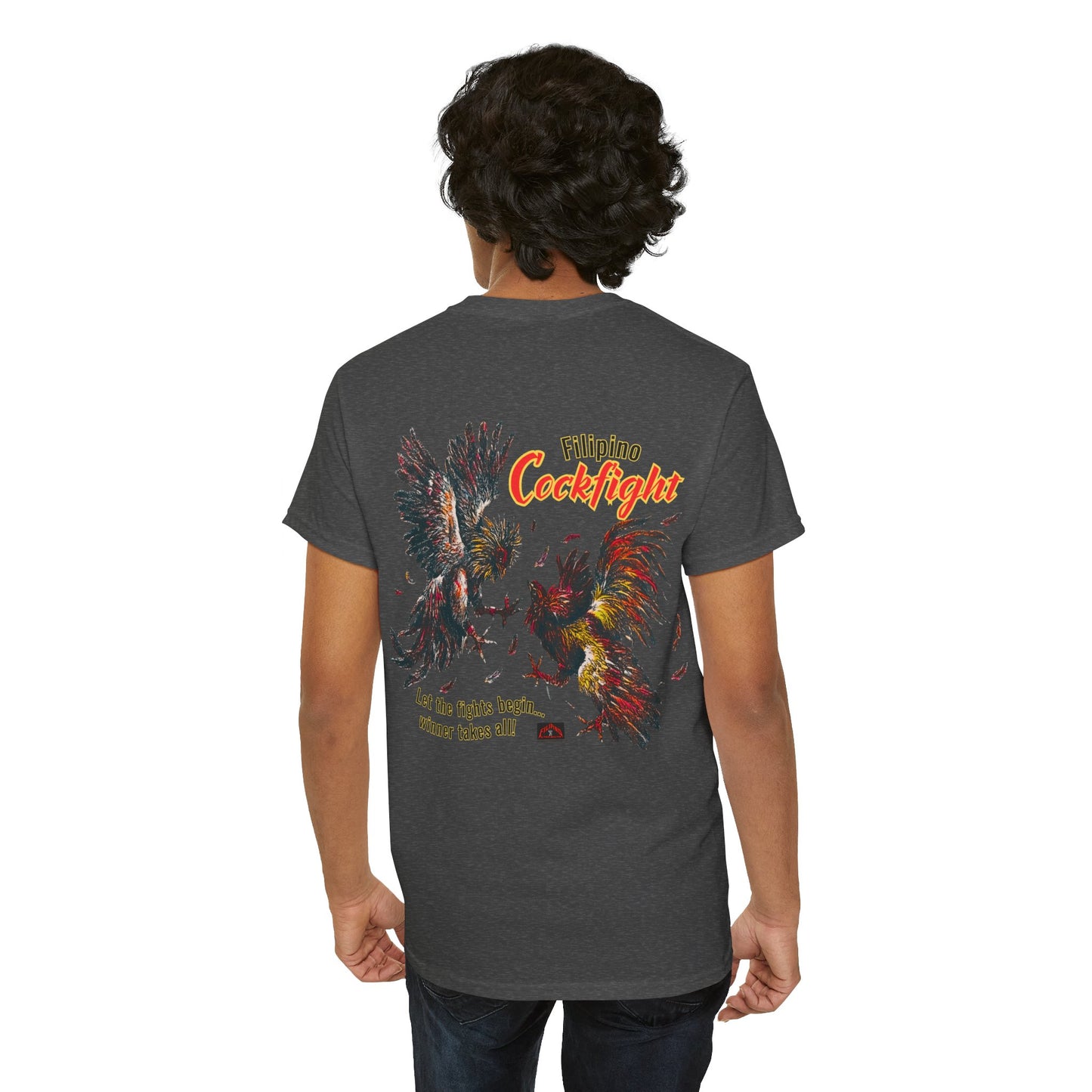 Filipino Strength Filipino Cockfight Vintage Design 90s New Print T-shirt Unisex Heavy Cotton Teetton Tee