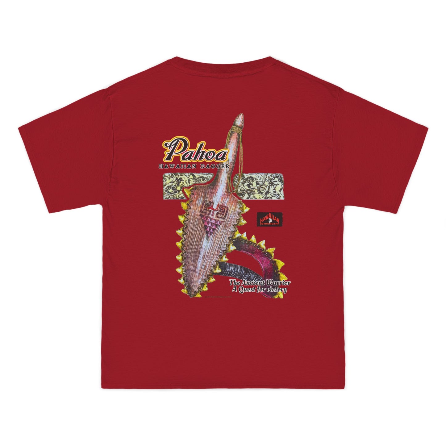 Hawaiian Strength Pahoa Hawaiian Dagger Vintage 90s Design New Print Beefy-T® Short-Sleeve T-Shirt
