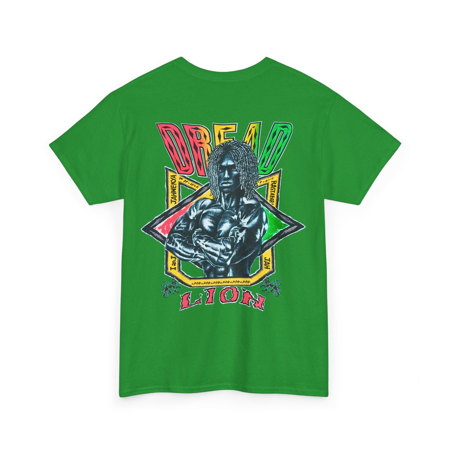 Jawaiian Strength Dread Lion Vintage 90s Design New Print Unisex Heavy Cotton Tee