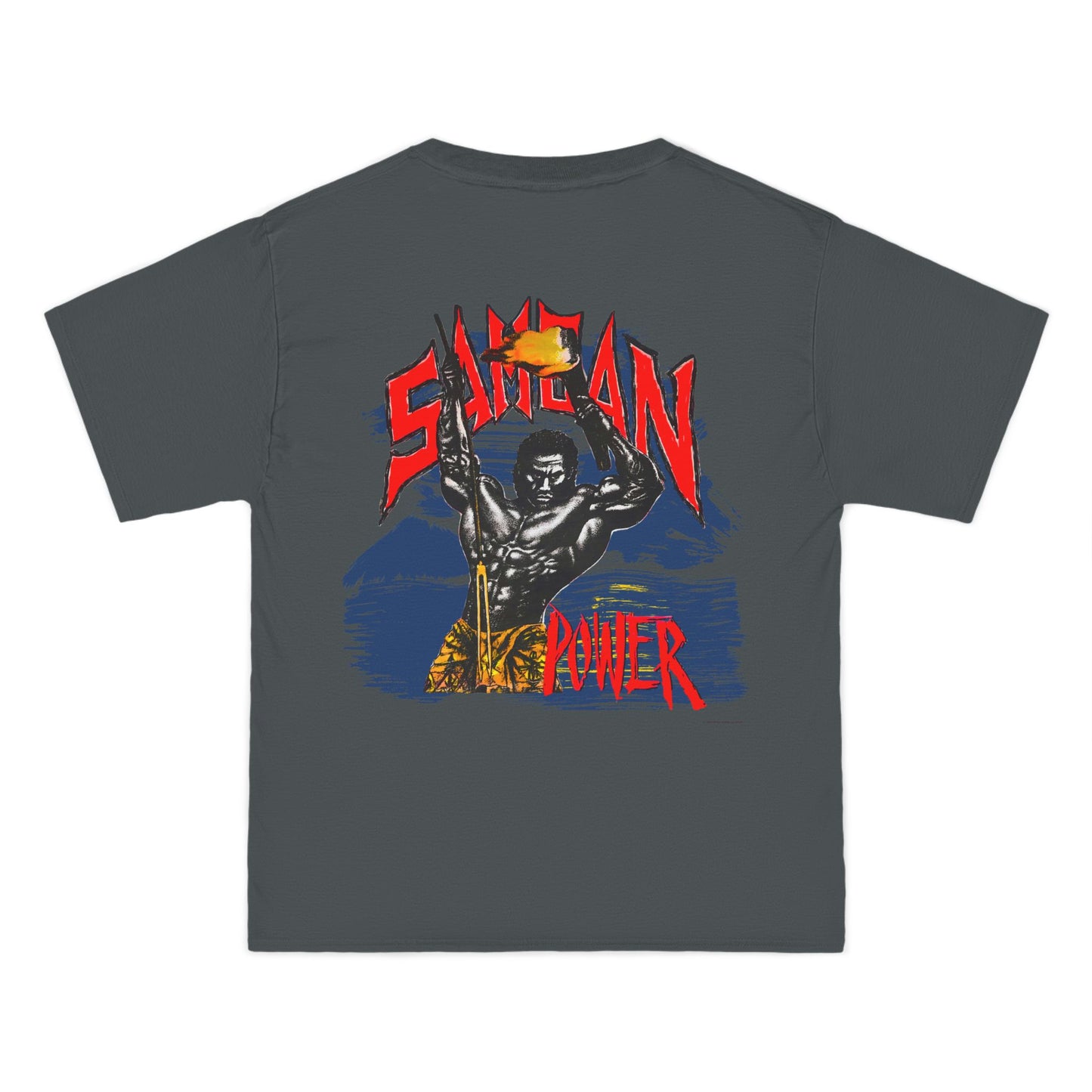 Samoan Strength Samoan Power Vintage Design 90s New Print Beefy-T® Short-Sleeve T-Shirt