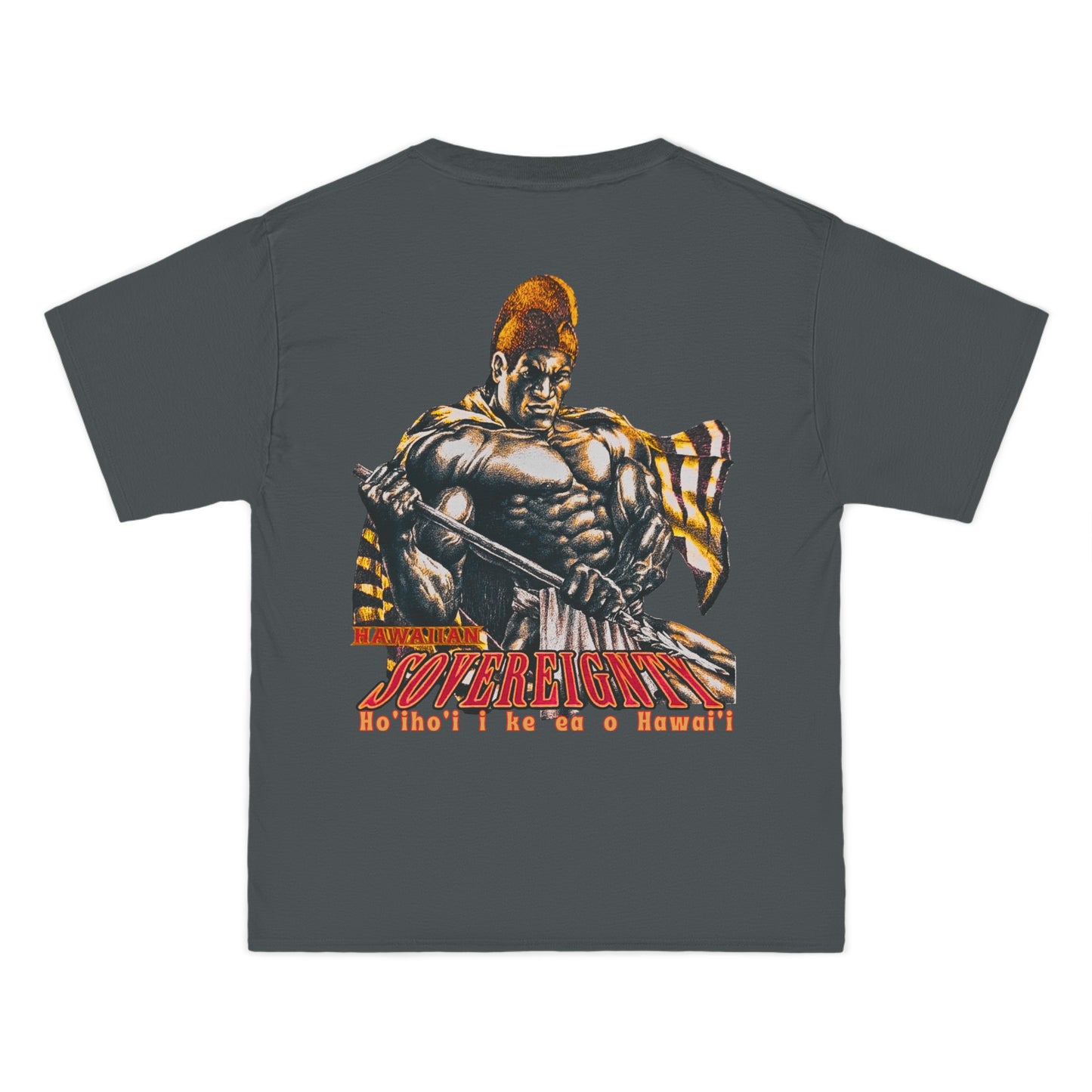 Hawaiian Strength Hawaiian Sovereignty Ho'iho'i i ke ea o Hawai'i Vintage Design 90s New Print Beefy-T® Short-Sleeve T-Shirt