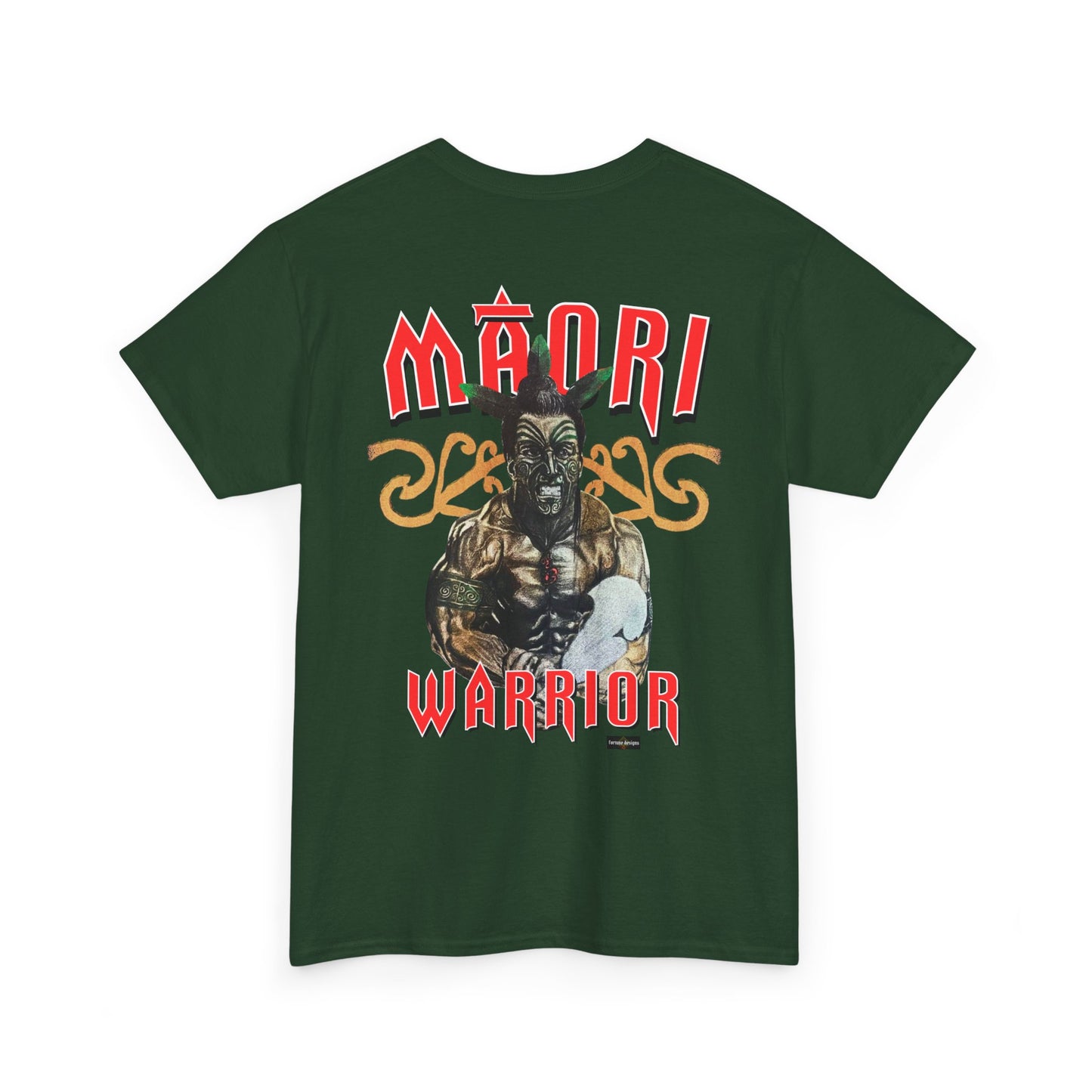 Local Strength Maori Warrior Vintage Design 90s New Print Unisex Heavy Cotton Tee