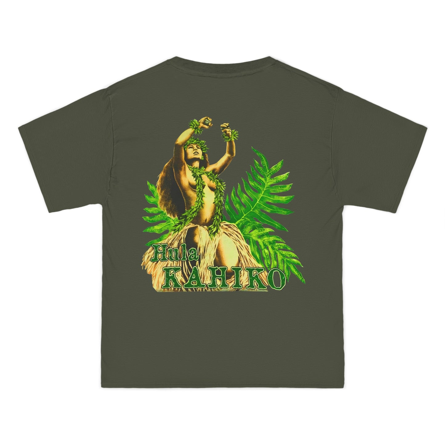 Hawaiian Strength Hula Kahiko Vintage Design 90s New Print Beefy-T® Short-Sleeve T-Shirt