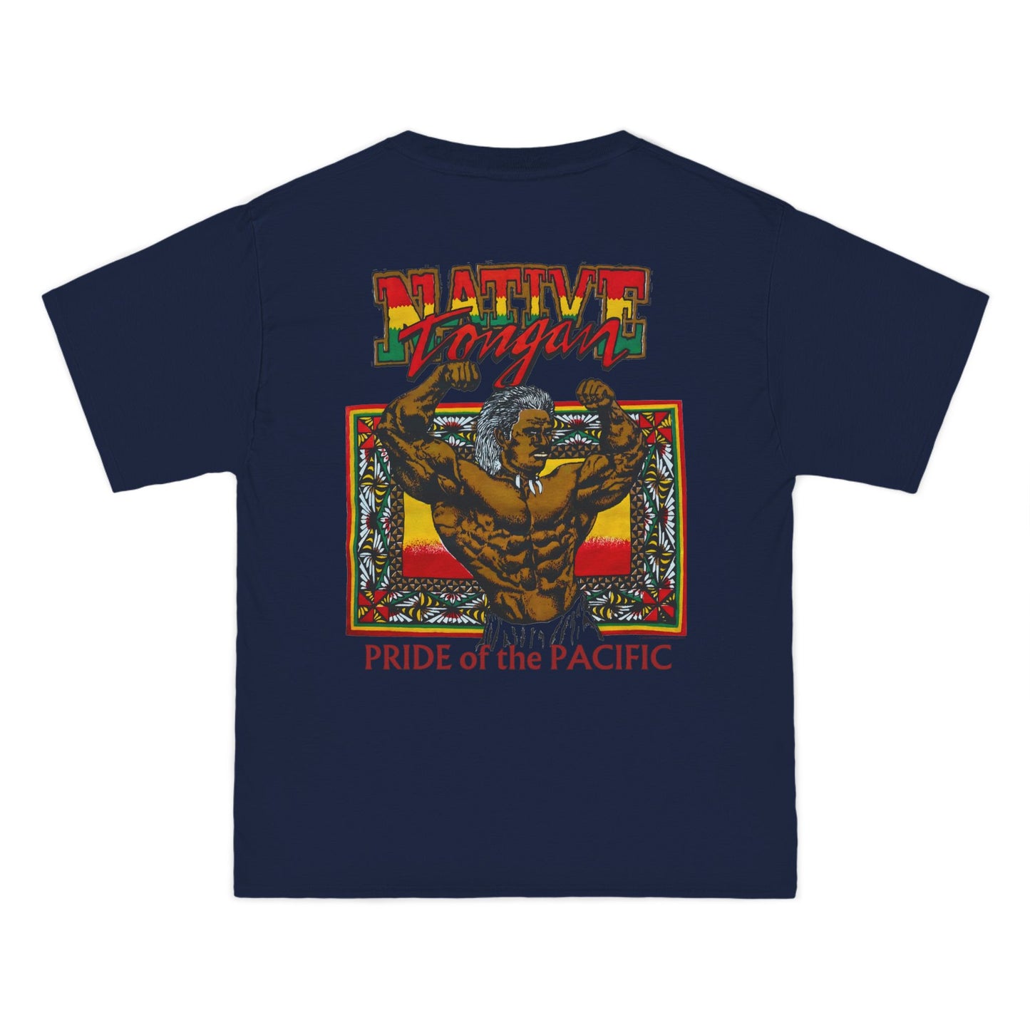 Local Strength Native Tongan Pride of the Pacific Vintage Designs 90s New Print Beefy-T® Short-Sleeve T-Shirt