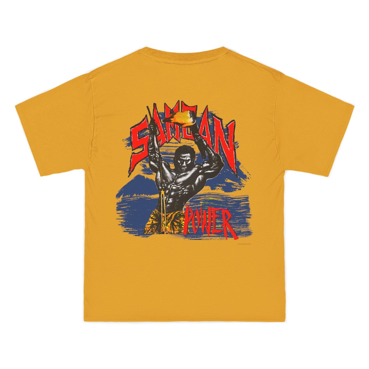 Samoan Strength Samoan Power Vintage Design 90s New Print Beefy-T® Short-Sleeve T-Shirt