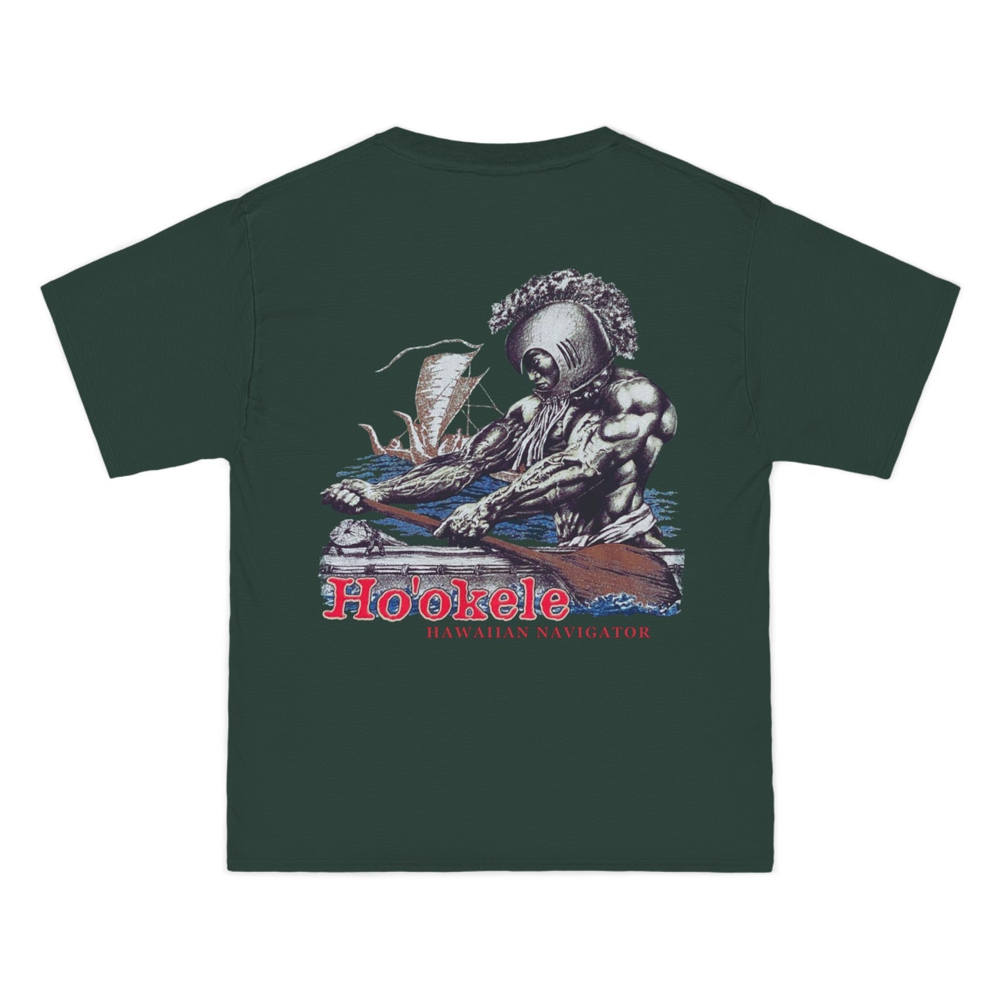 Hawaiian Strength Ho'okele Hawaiian Navigator Vintage Design 90s New Print Beefy-T® Short-Sleeve T-Shirt