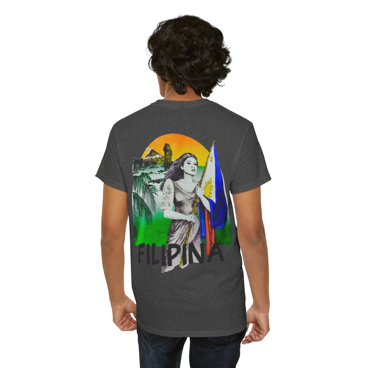 Filipino Strength Filipina Vintage Design 90s New Print Unisex Heavy Cotton Tee