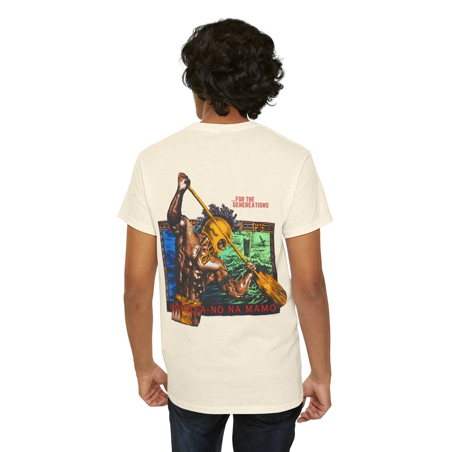 Hawaiian Strength For The Generations Hokulea-no Na Mamo Vintage Design 90s New Print T-shirt Unisex Heavy Cotton Tee