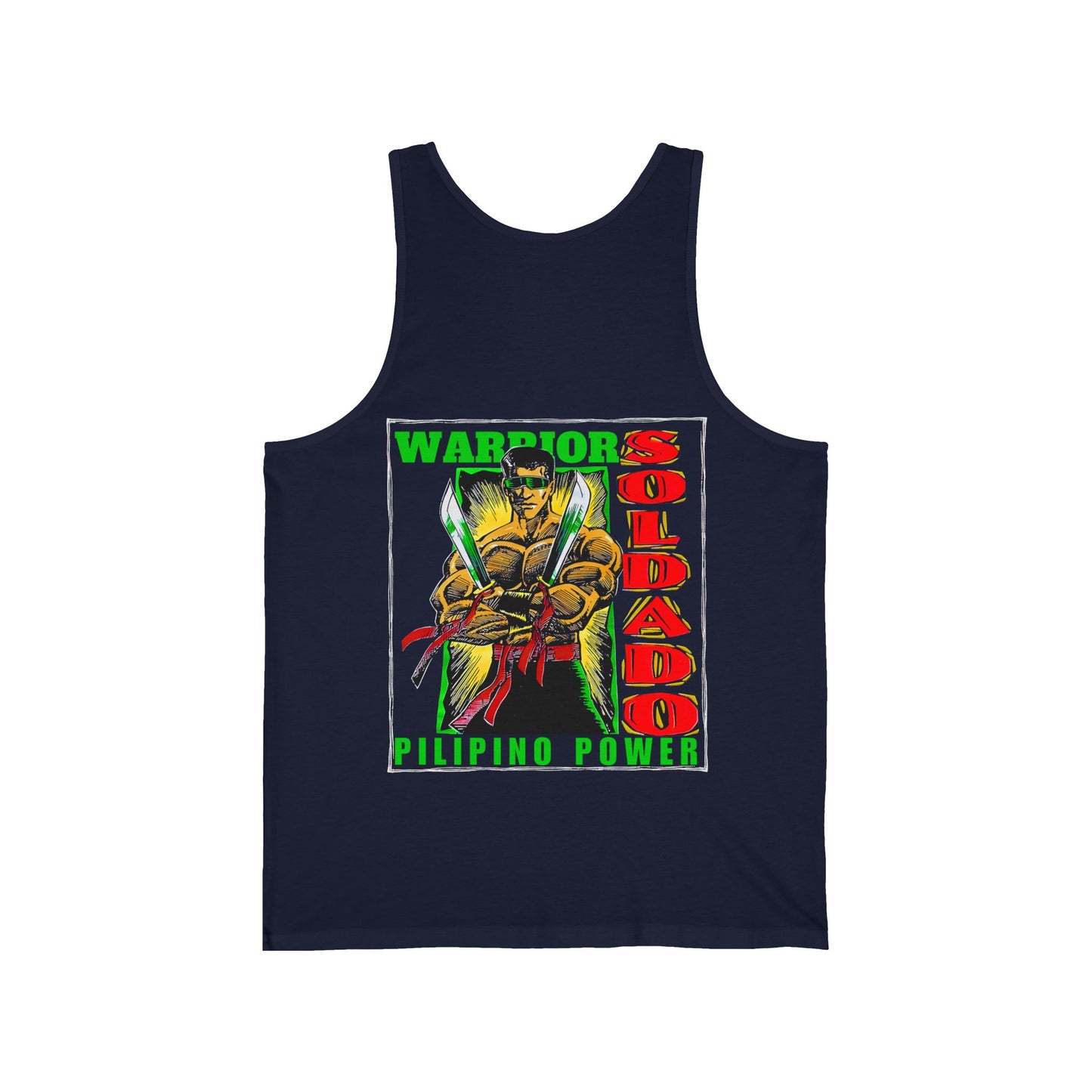 Filipino Strength Soldado Warrior Pilipino Power Vintage Design 90s New Print Unisex Jersey Tank