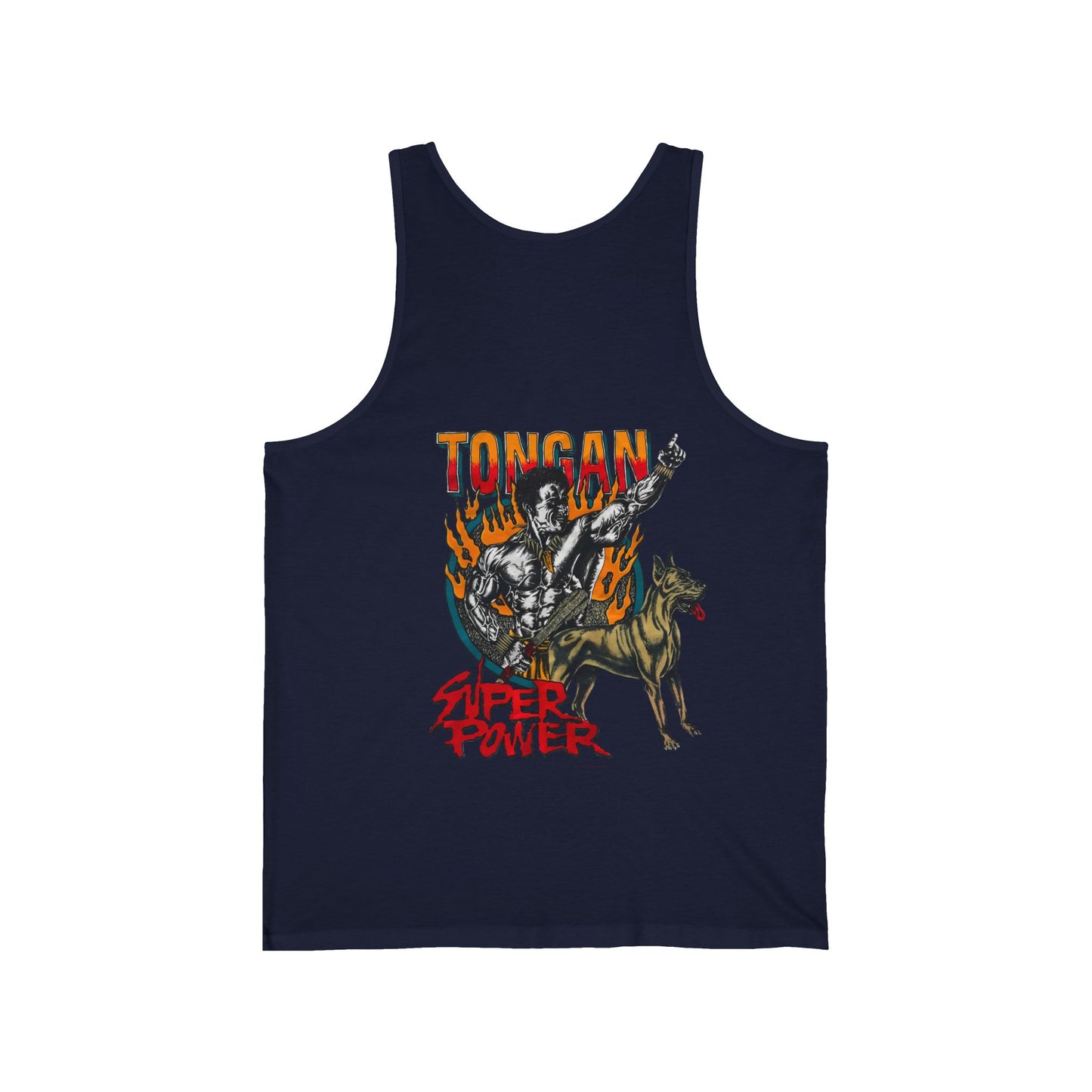 Local Strength Tongan Super Power Vintage 90s Design New Print Unisex Jersey Tank