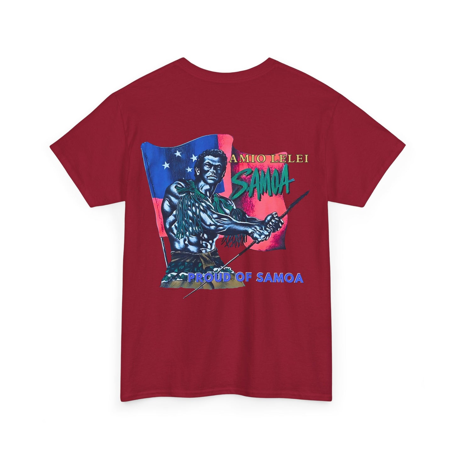 Samoan Strength Proud of Samoa Amio Lelei Vintage Design 90s New Print Unisex Heavy Cotton Tee