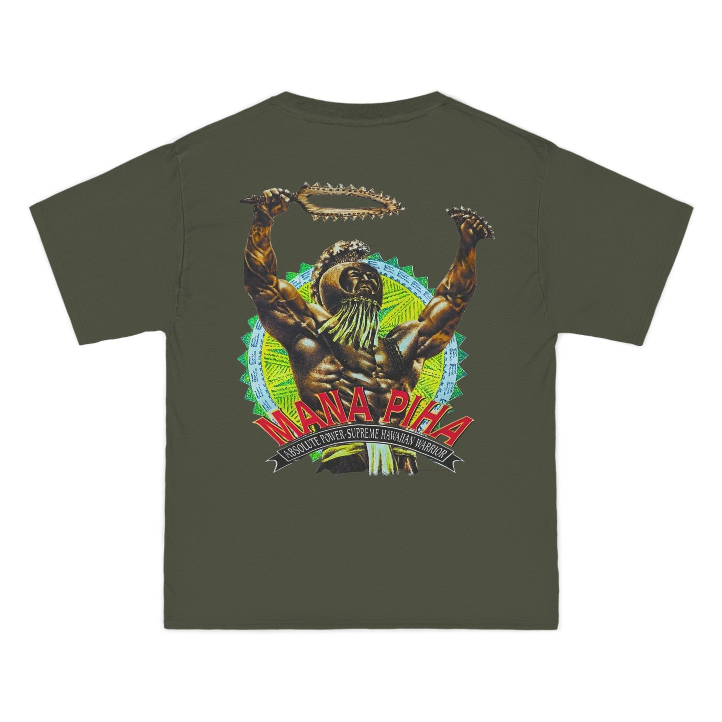 Hawaiian Strength Mana Piha Vintage Design 90s New Print Beefy-T® Short-Sleeve T-Shirt