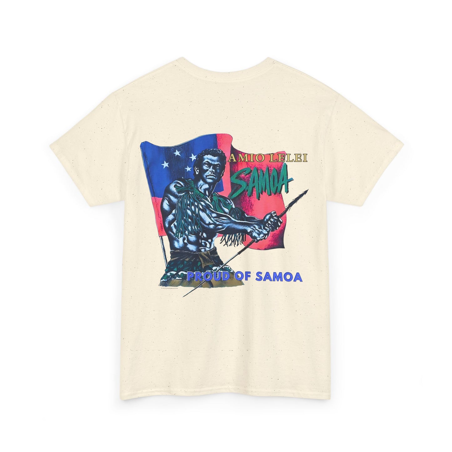 Samoan Strength Proud of Samoa Amio Lelei Vintage Design 90s New Print Unisex Heavy Cotton Tee