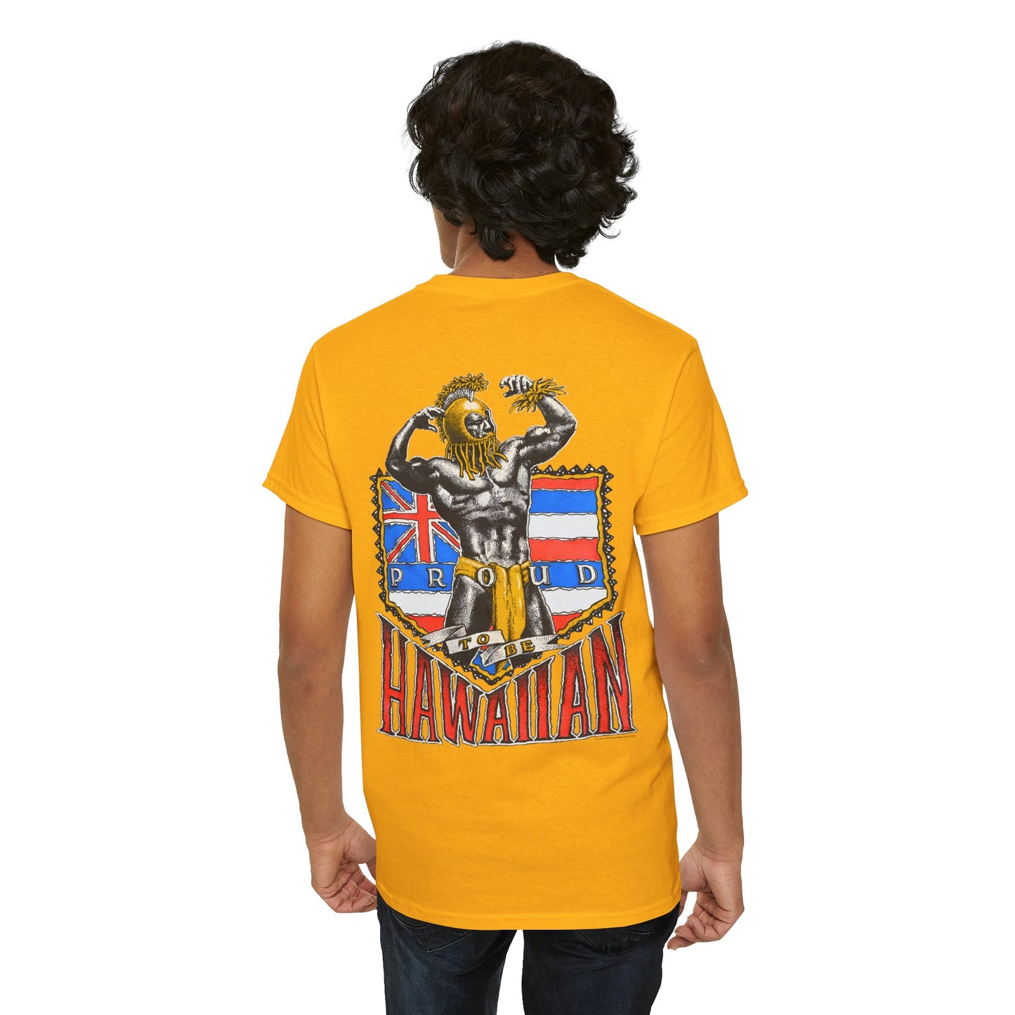 Hawaiian Strength Proud To Be Hawaiian Vintage Design 90s New Print Unisex Heavy Cotton Tee
