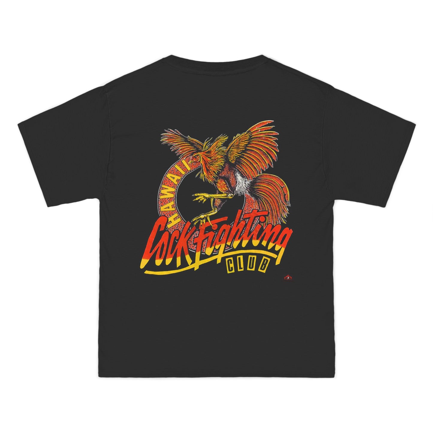 Hawaiian Strength Cockfighting Club Hawaii Vintage Design 90s New Print Beefy-T® Short-Sleeve T-Shirt